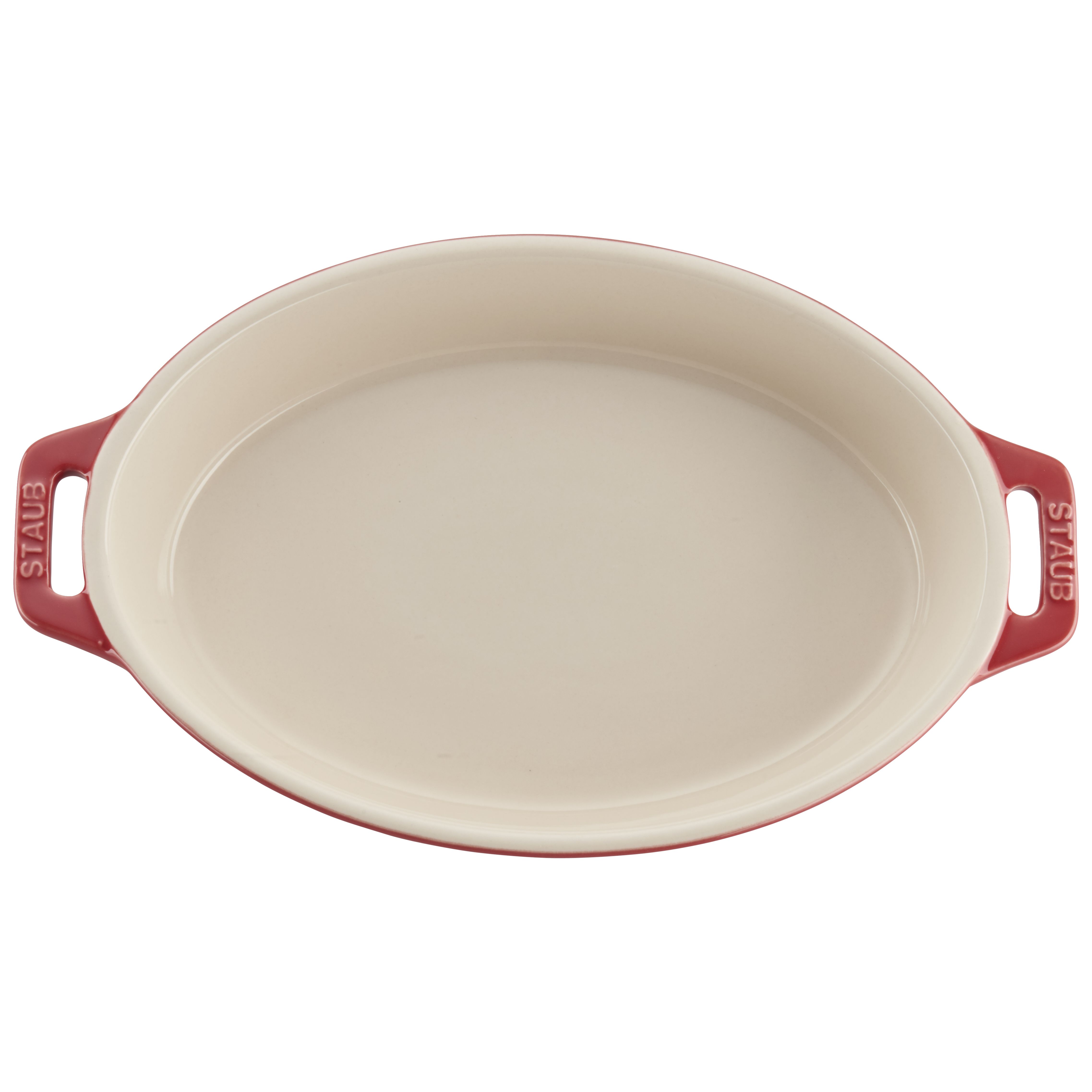 Staub Oval Dish, White, 4.2 qt. - White
