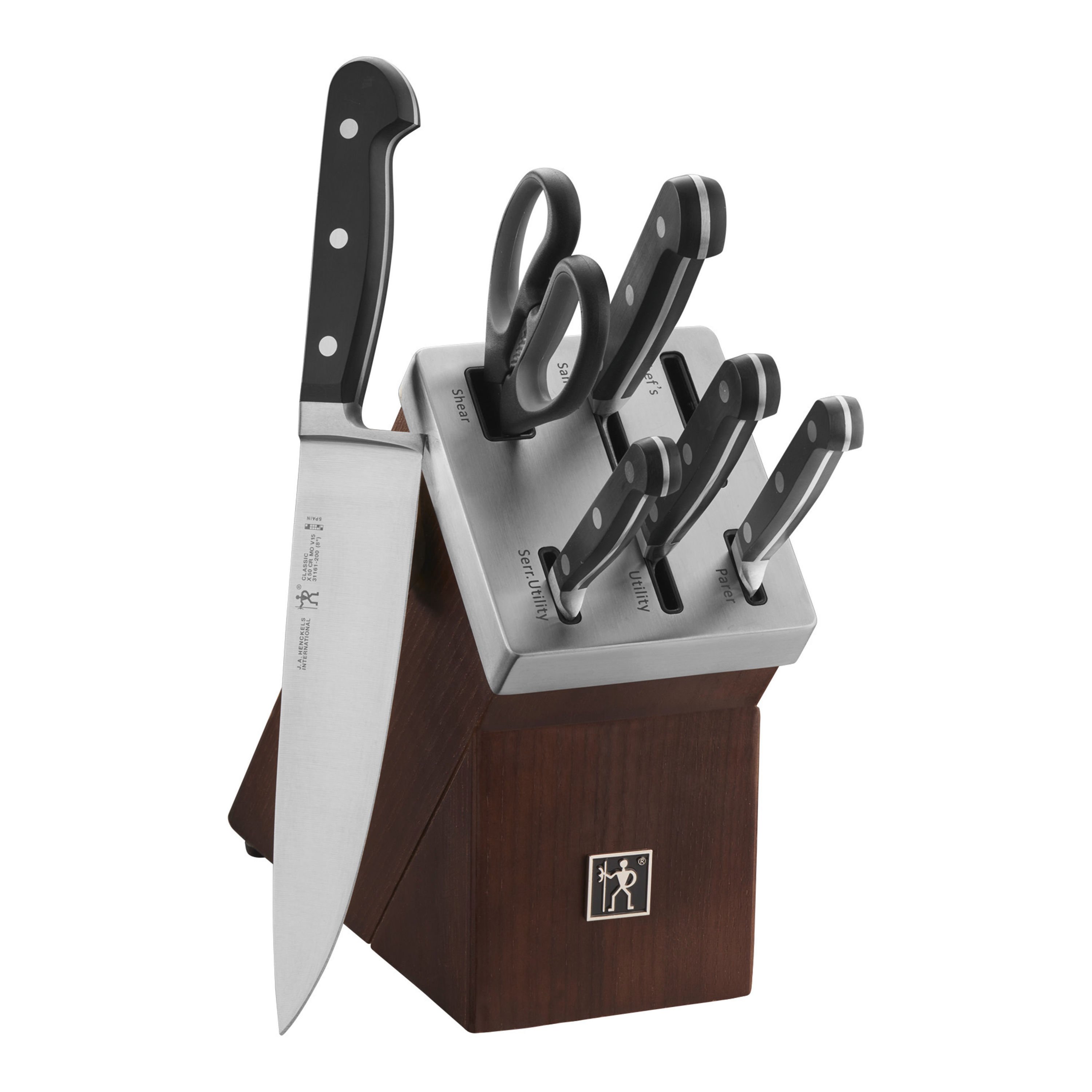 Signature Knife Block with Sharpener, Knife Storage