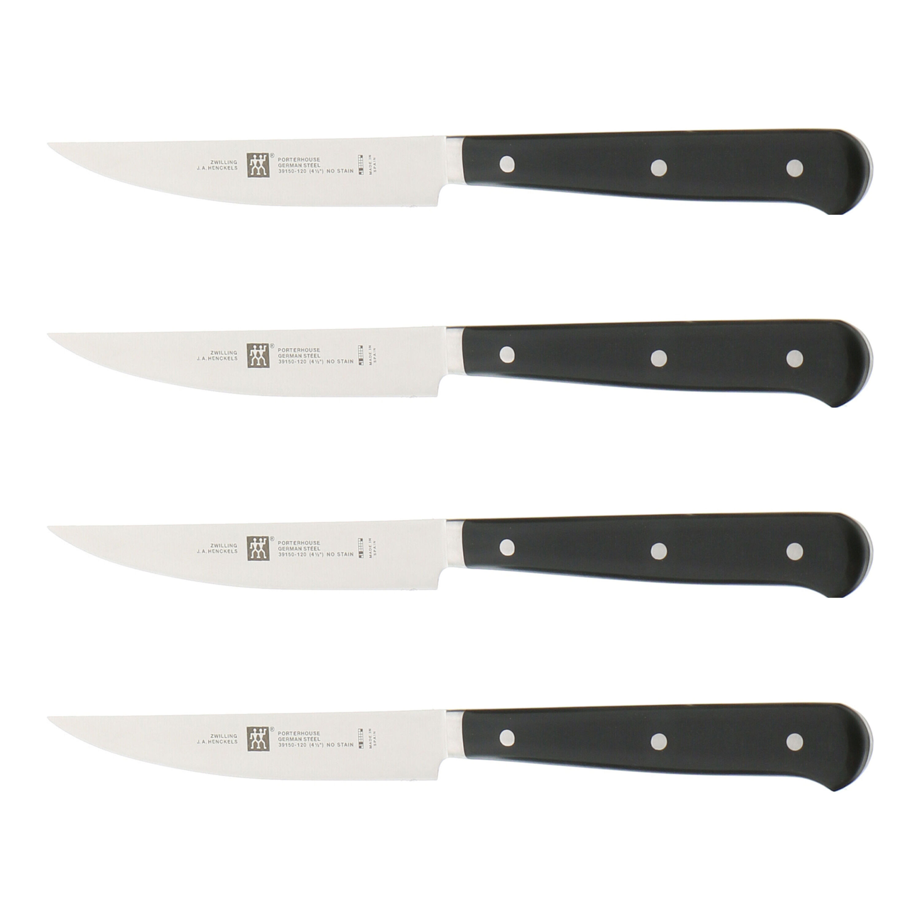 ZWILLING Steak Sets 4-pc, Porterhouse steak knife set in beechwood box