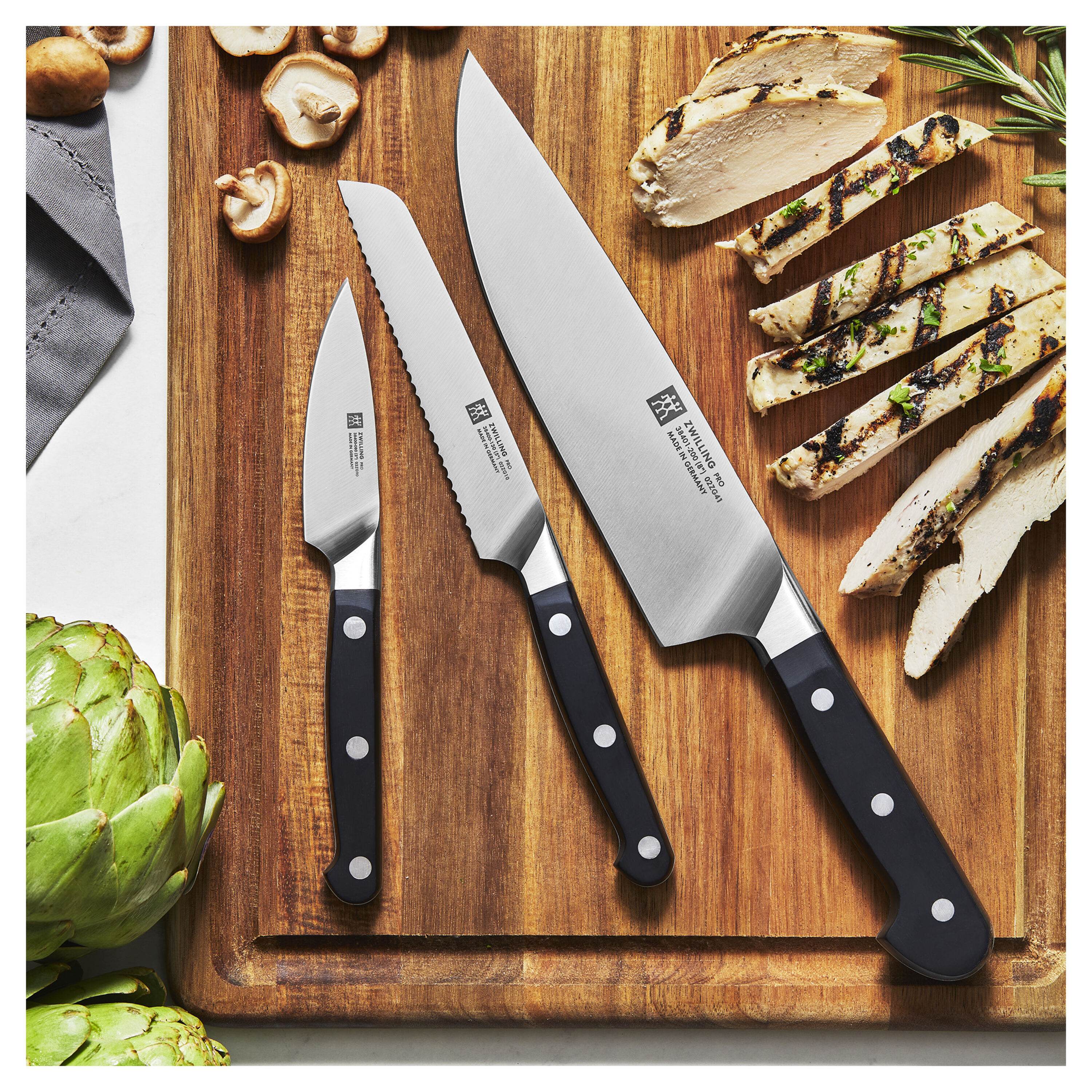 ZWILLING Pro Forged 3 Piece Starter Knife Set — Las Cosas Kitchen