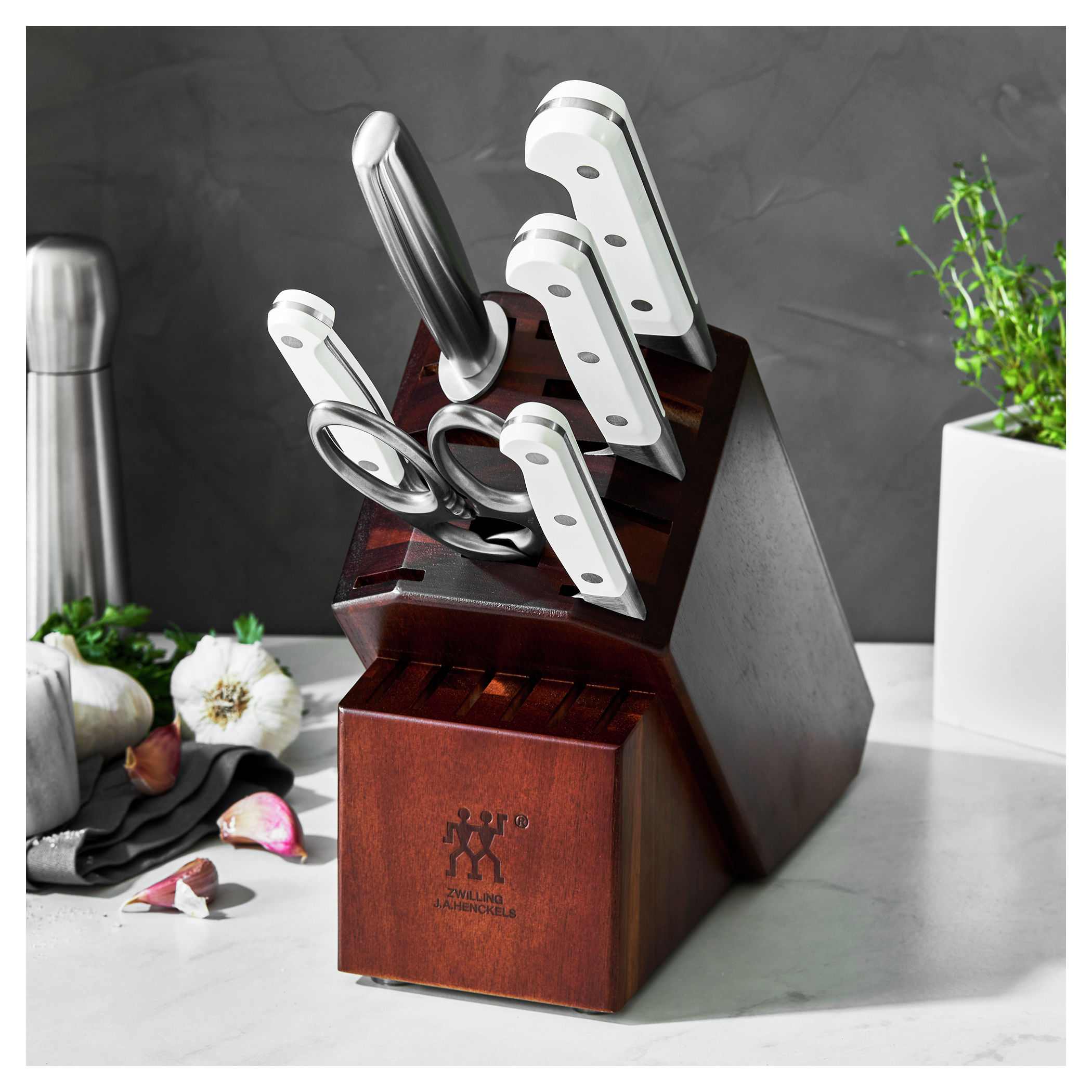 ZWILLING J.A. Henckels Pro 16-Piece Rustic White Knife Block Set 38433-616  - The Home Depot