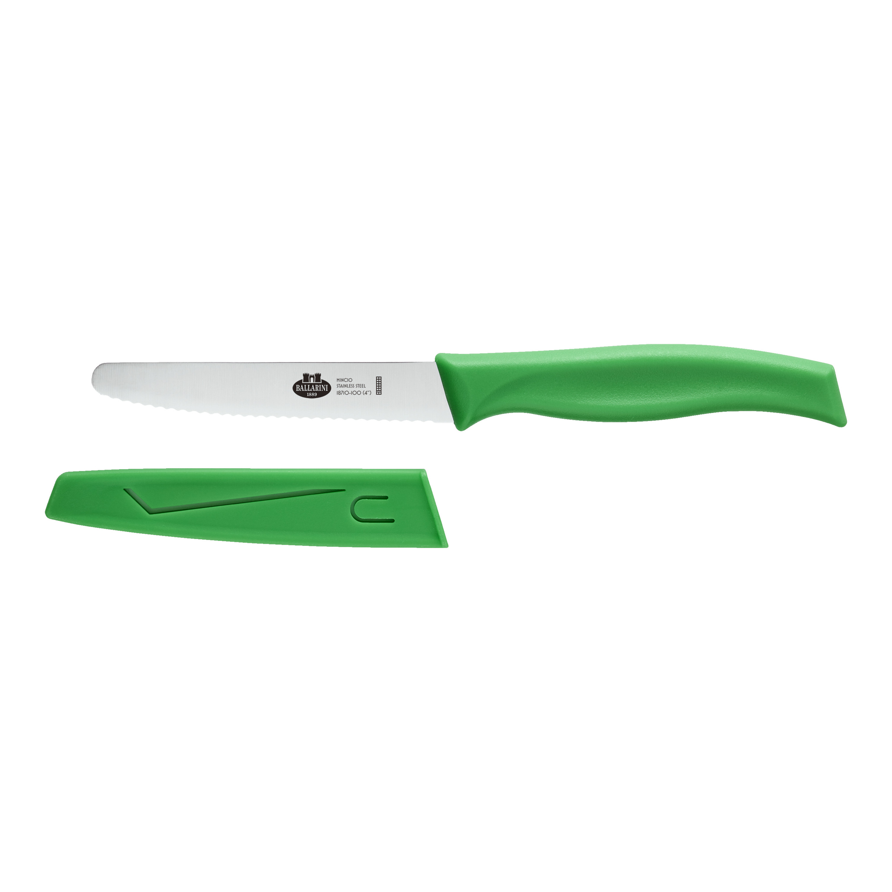 Ballarini Mincio Set 3 Coltelli Utility - Multiuso, Sbucciare E Verdure - Manici Colorati In PP E Acciaio Inox