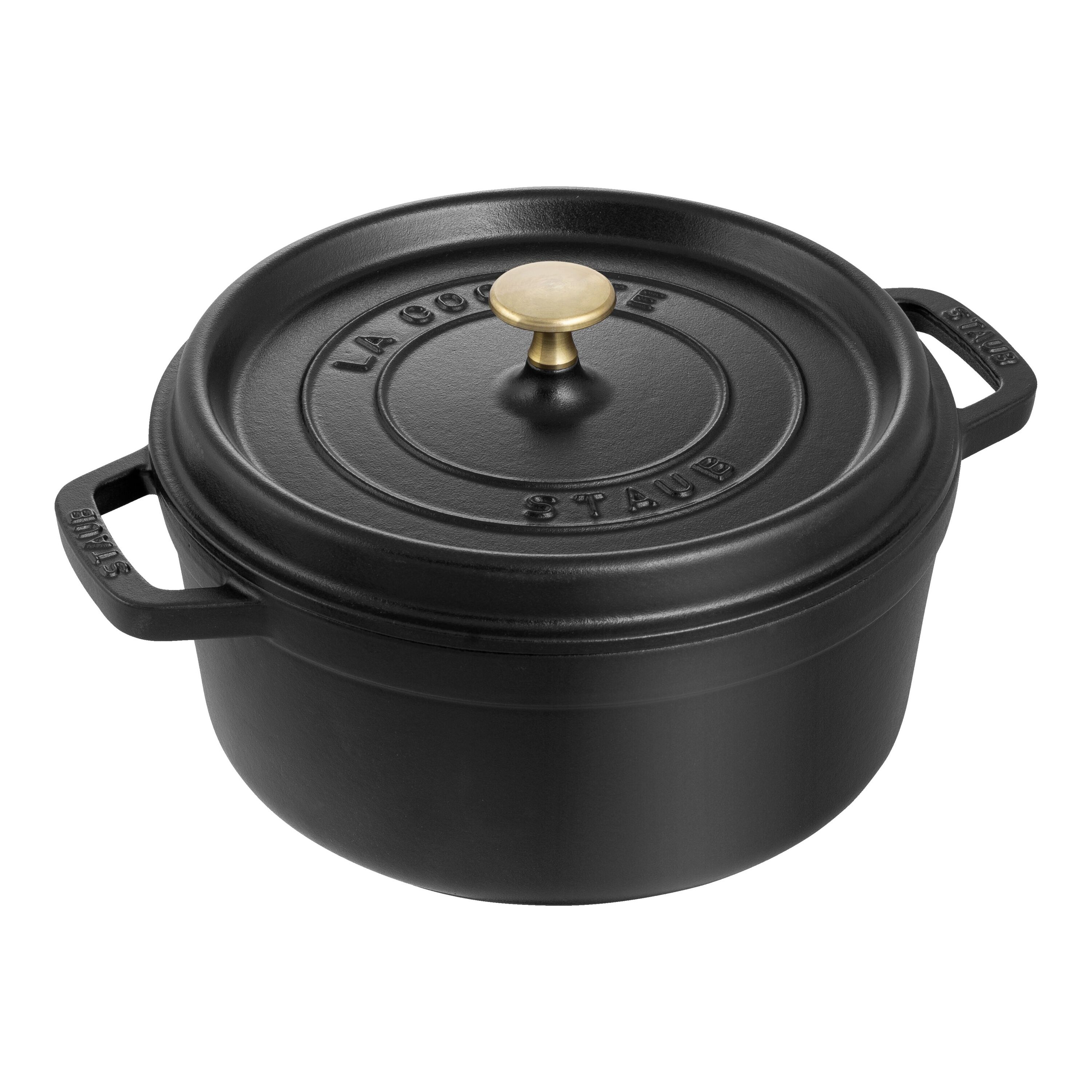 Staub Cast Iron 4-qt Round Cocotte with Glass Lid - Cherry & Accessories  Turner, One Size, Matte Black