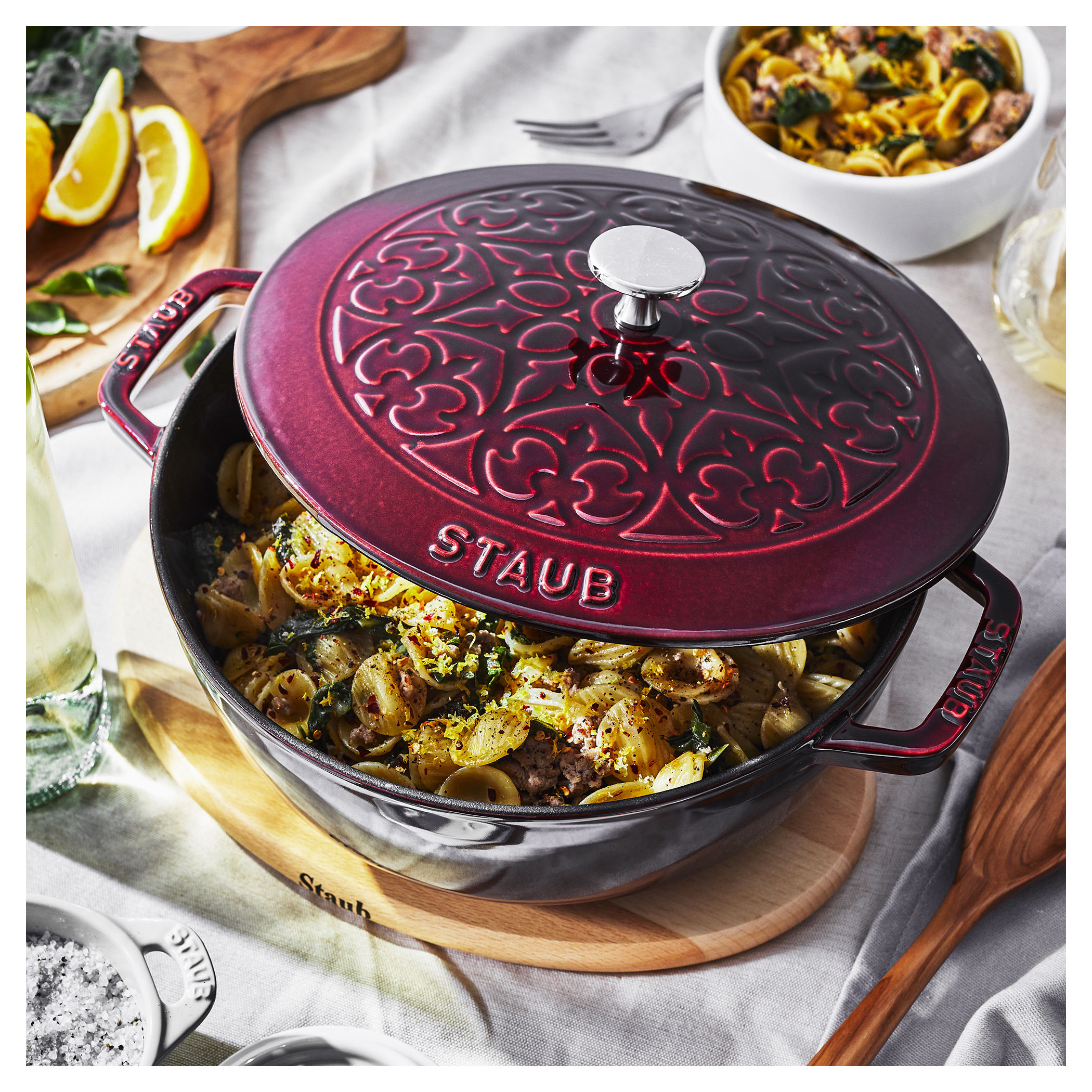 Staub Cast Iron Dutch Oven, 3.75Qt, serves 3-4, Made in France