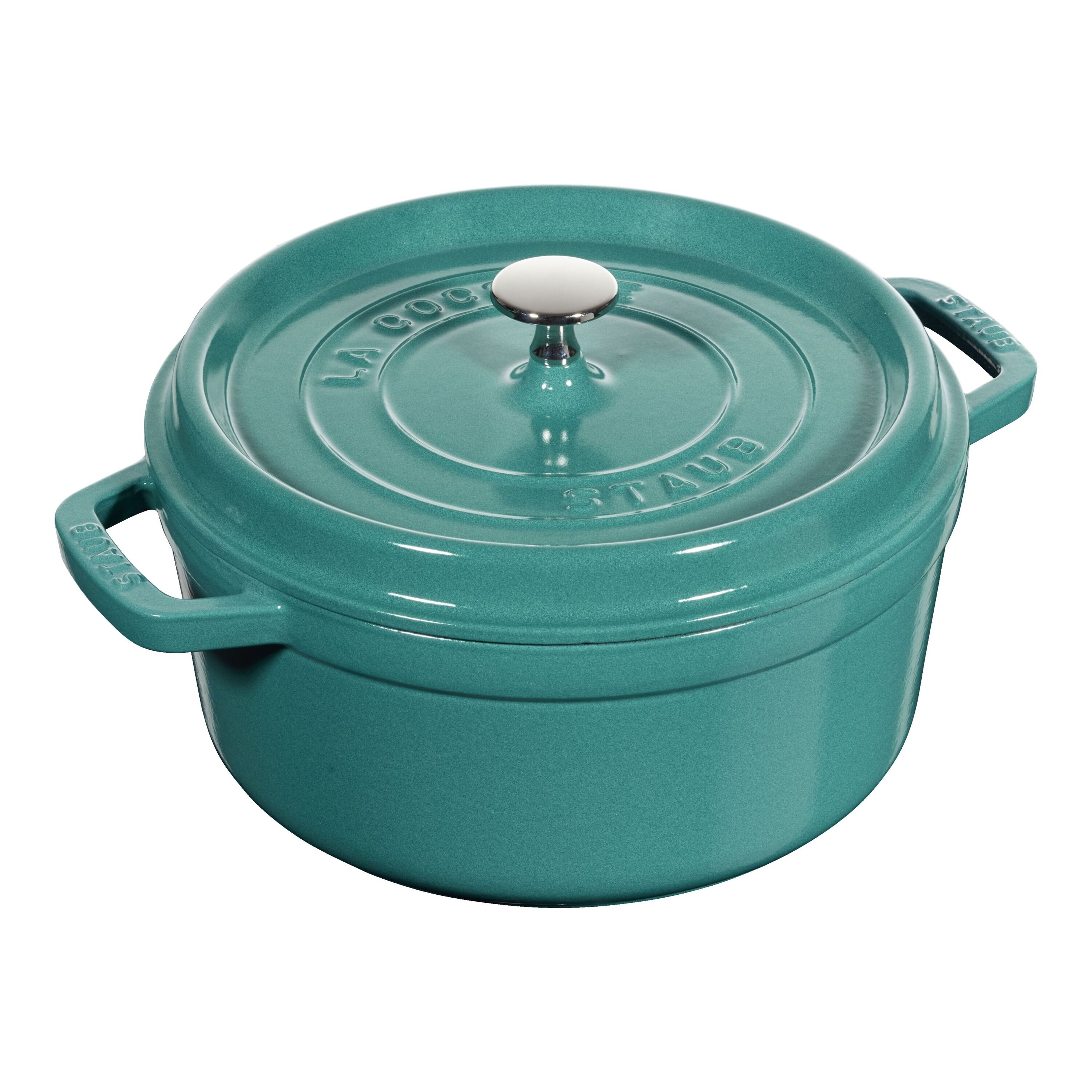 Staub Cast Iron round, Cocotte, turquoise Visual Imperfections