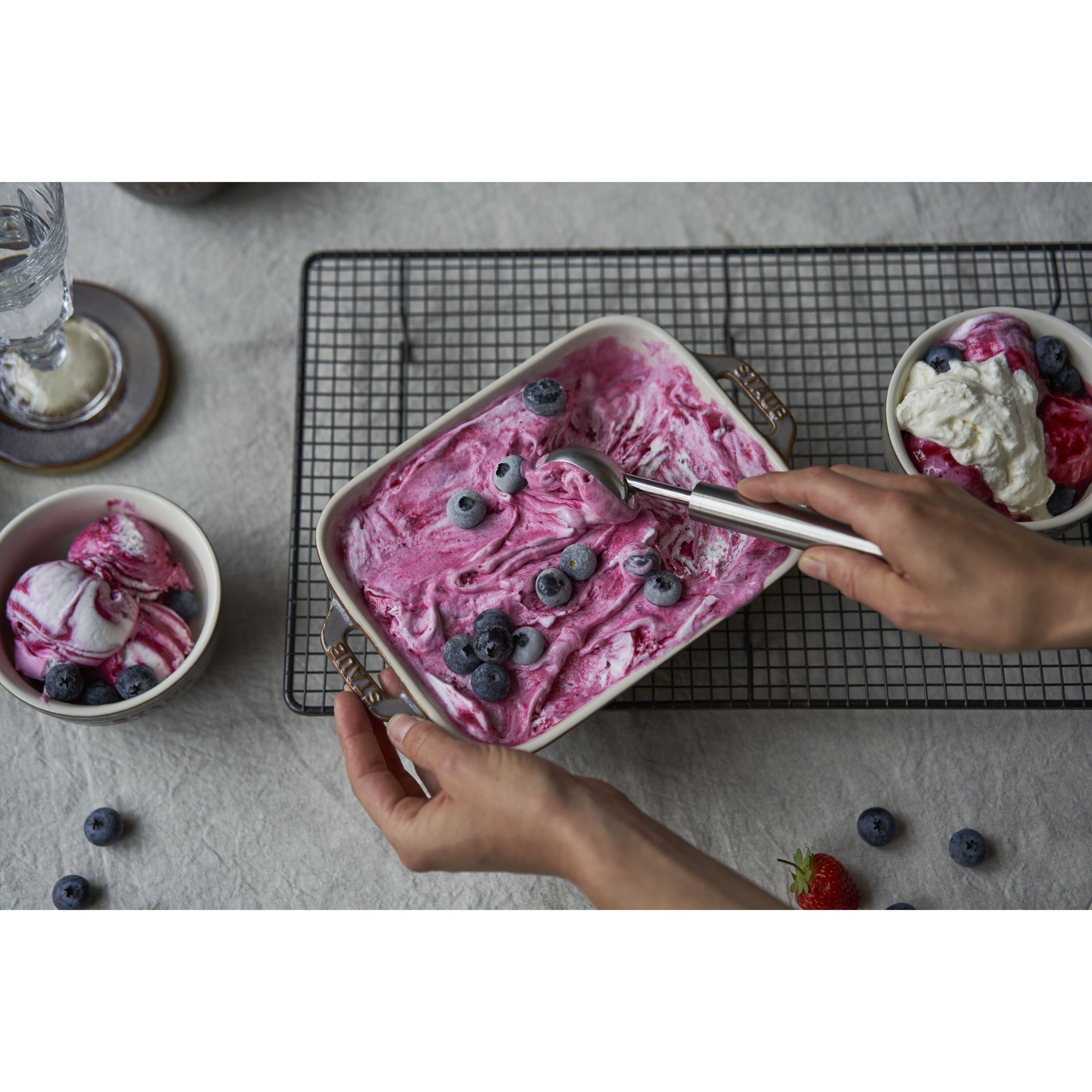 未使用　ストウブ　ロースター ストウブ 鋳物ホーロー鍋 Wa-NABE Margaret ソルベローズ 16 cm, 鋳鉄