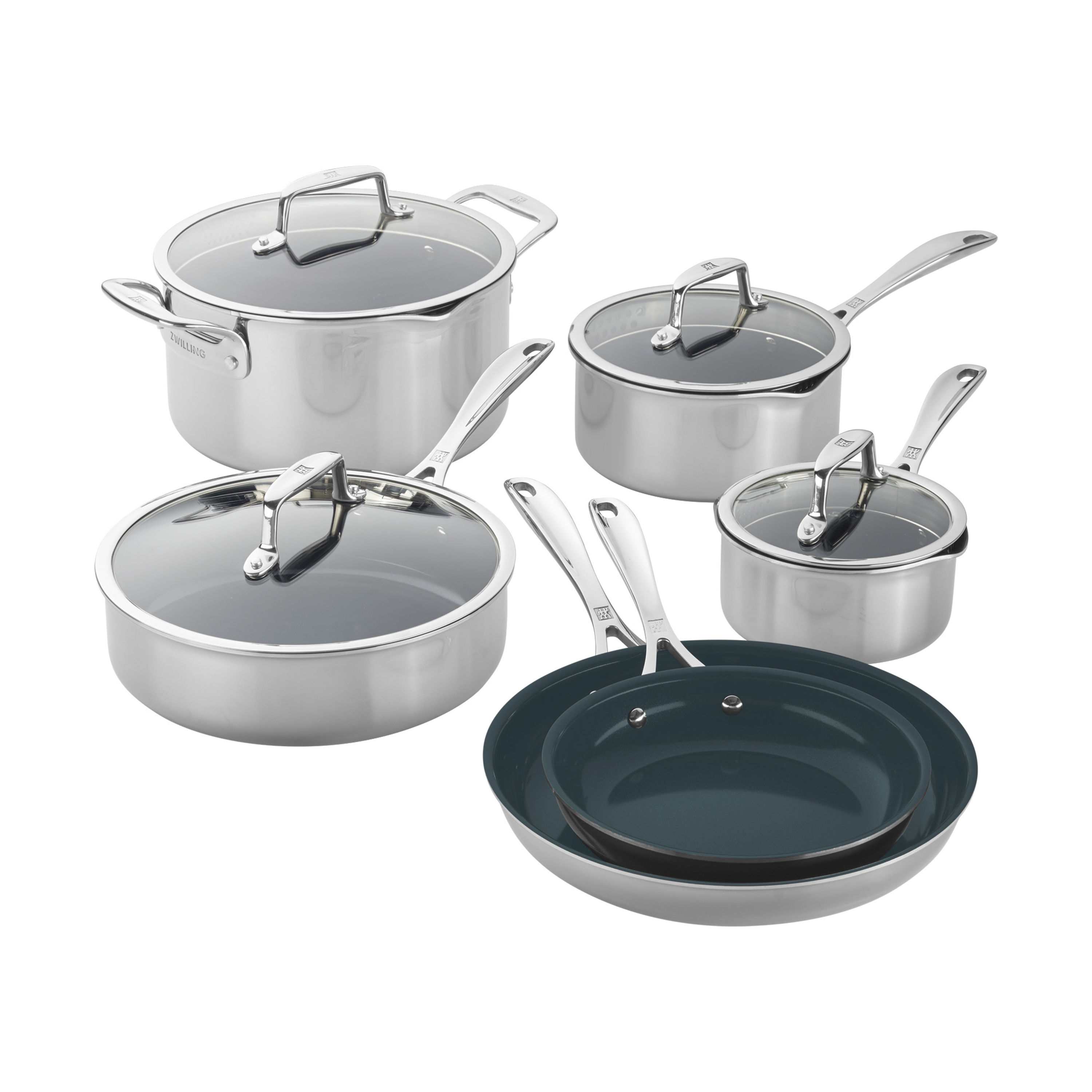 Details about   Non Stick Cookware Set Stainless Steel Kitchen Tools Pots Pans Bowl 10 Pieces 