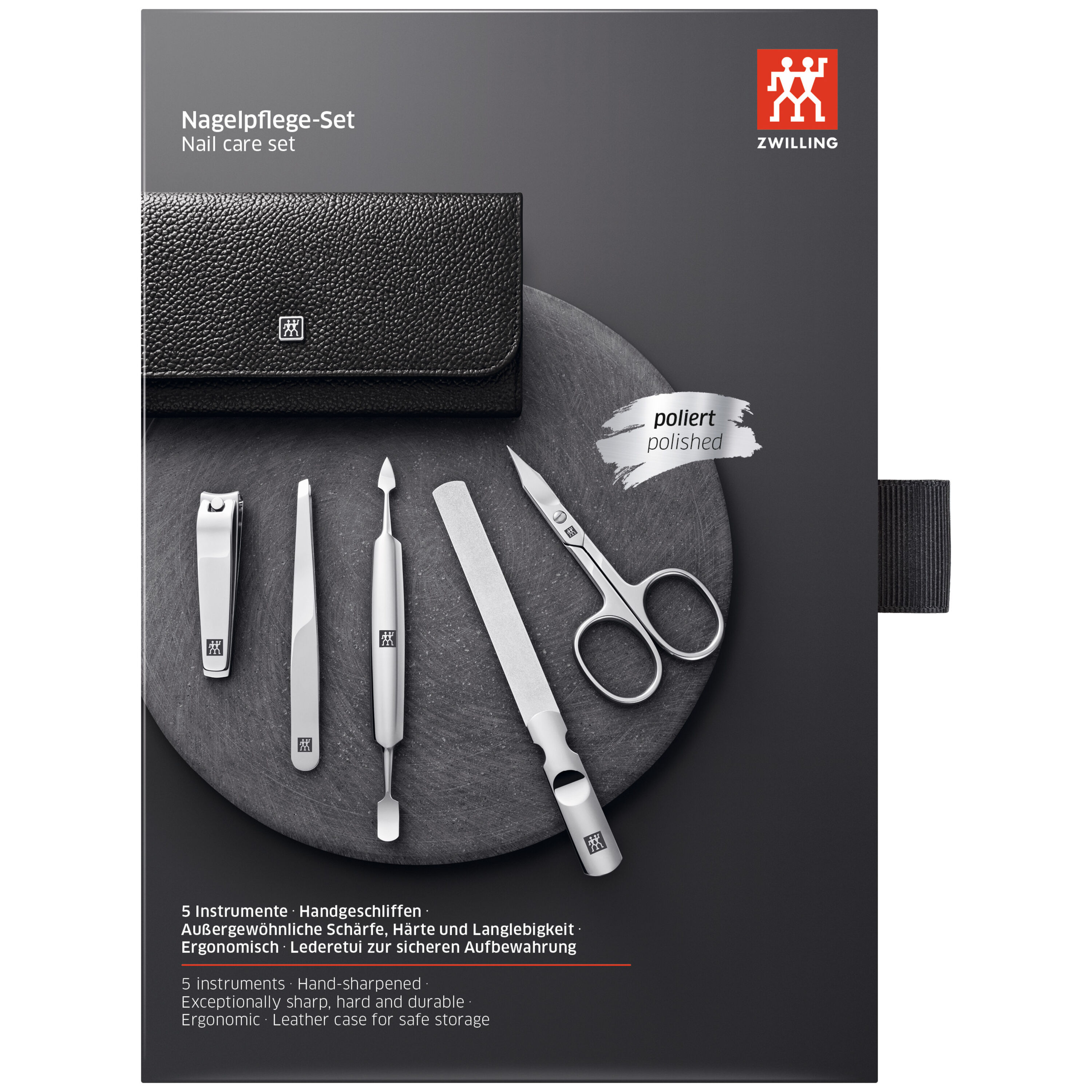 Buy ZWILLING CLASSIC 5-pc, Leather Manicure Pedicure Set With Nail