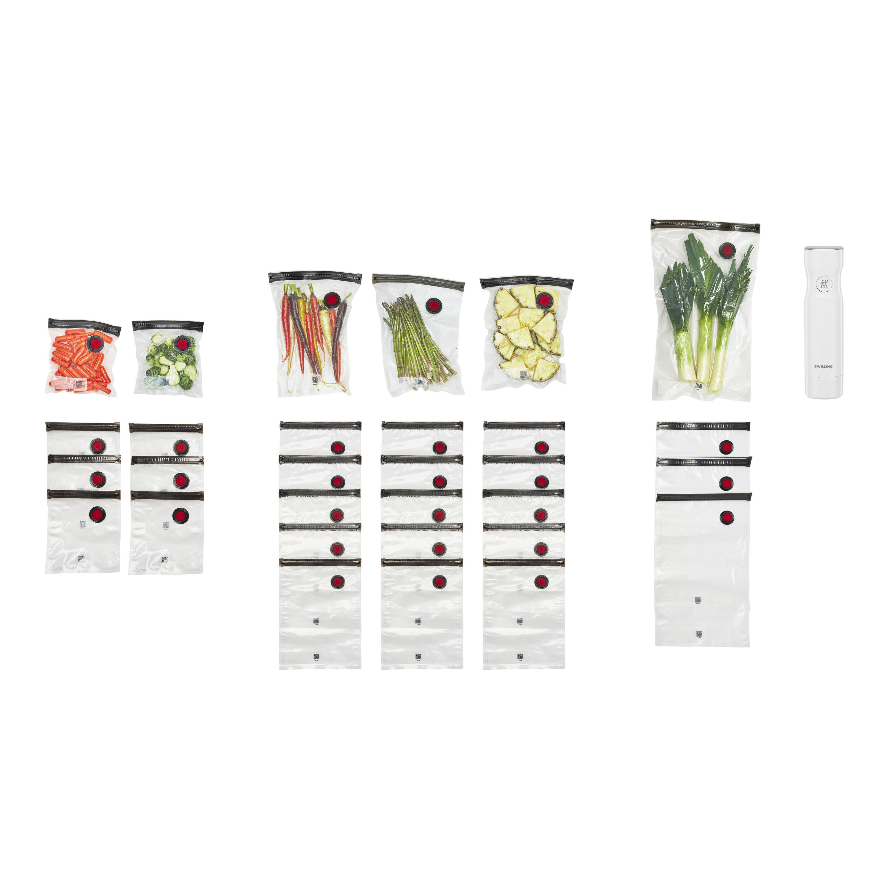 ZWILLING Fresh & Save S/M/L Mixed Bag Set with Vacuum Pump , 30-pc