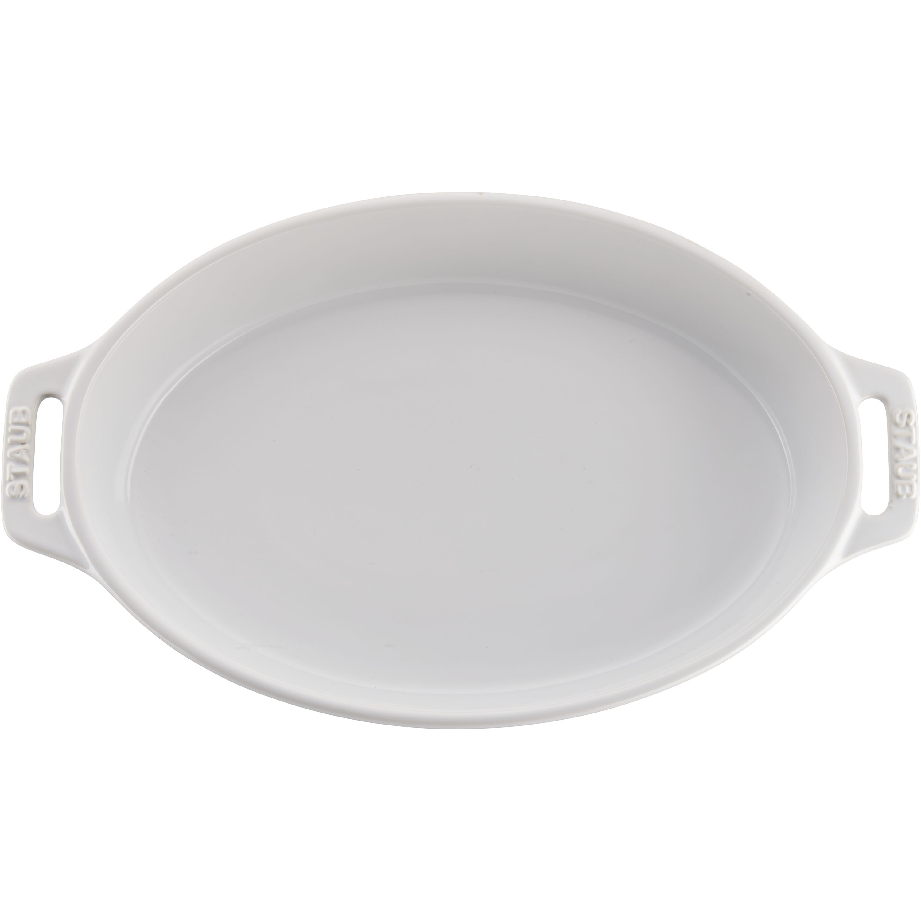 Staub 2-Piece Ceramic Nesting Oval Baking Dishes Set, White on Food52