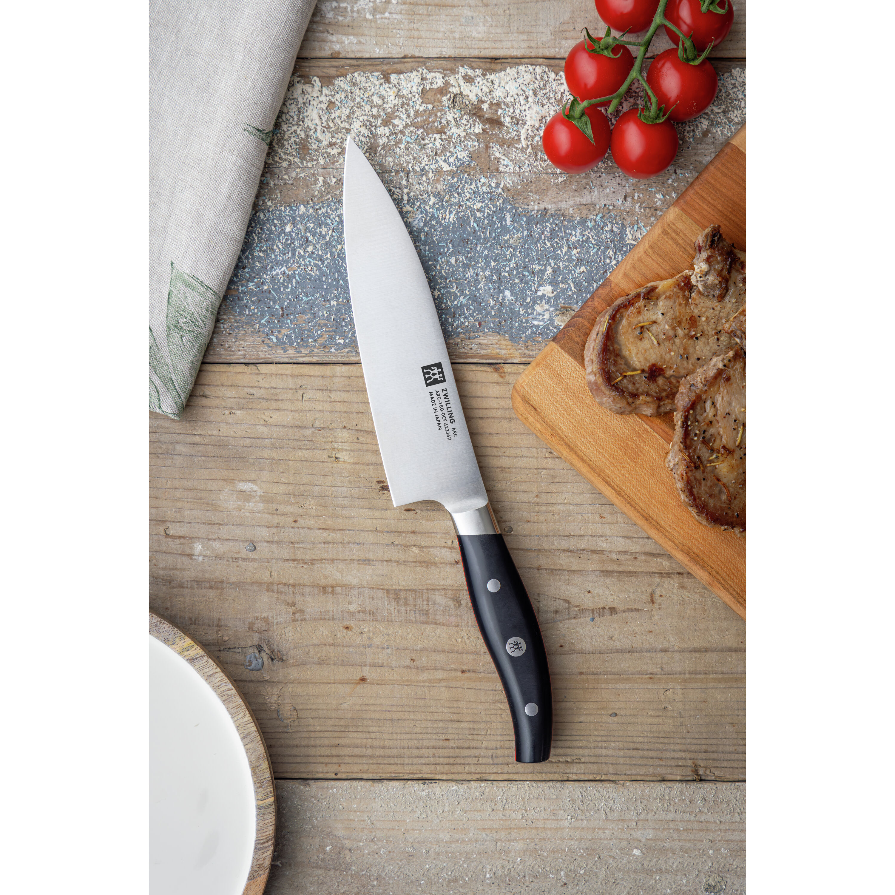 天然砥石本刃付け済　Zwilling Arc　高級ライン　シェフナイフ/牛刀包丁 天然砥石本刃付け済 Zwilling Arc 高級ライン シェフナイフ/牛刀