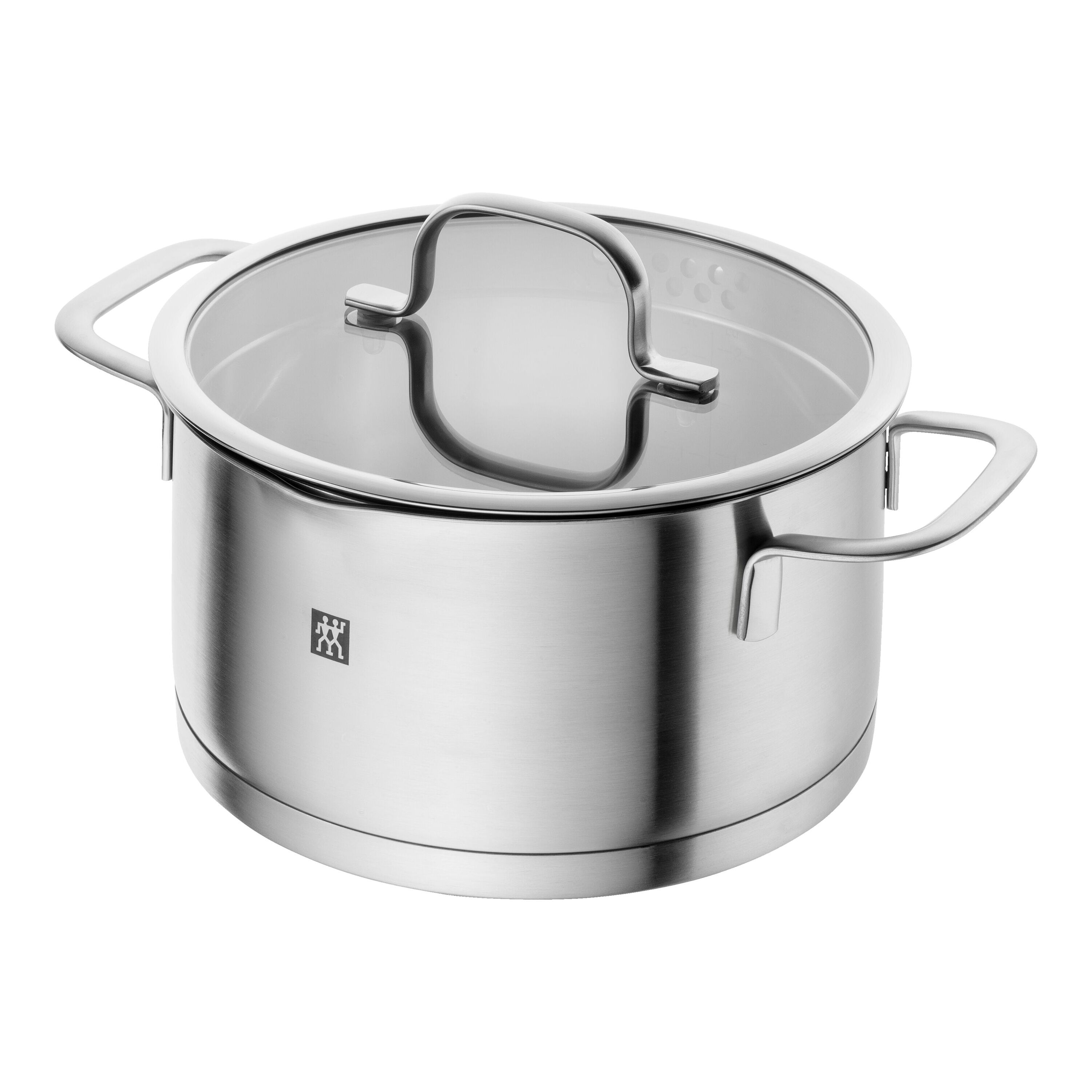 Stockpots Large Cooking Pot,Clear Water Level Tick Marks,Diameter 24  Cm,Height 22 Cm,Stainless Steel (Color : Silver)