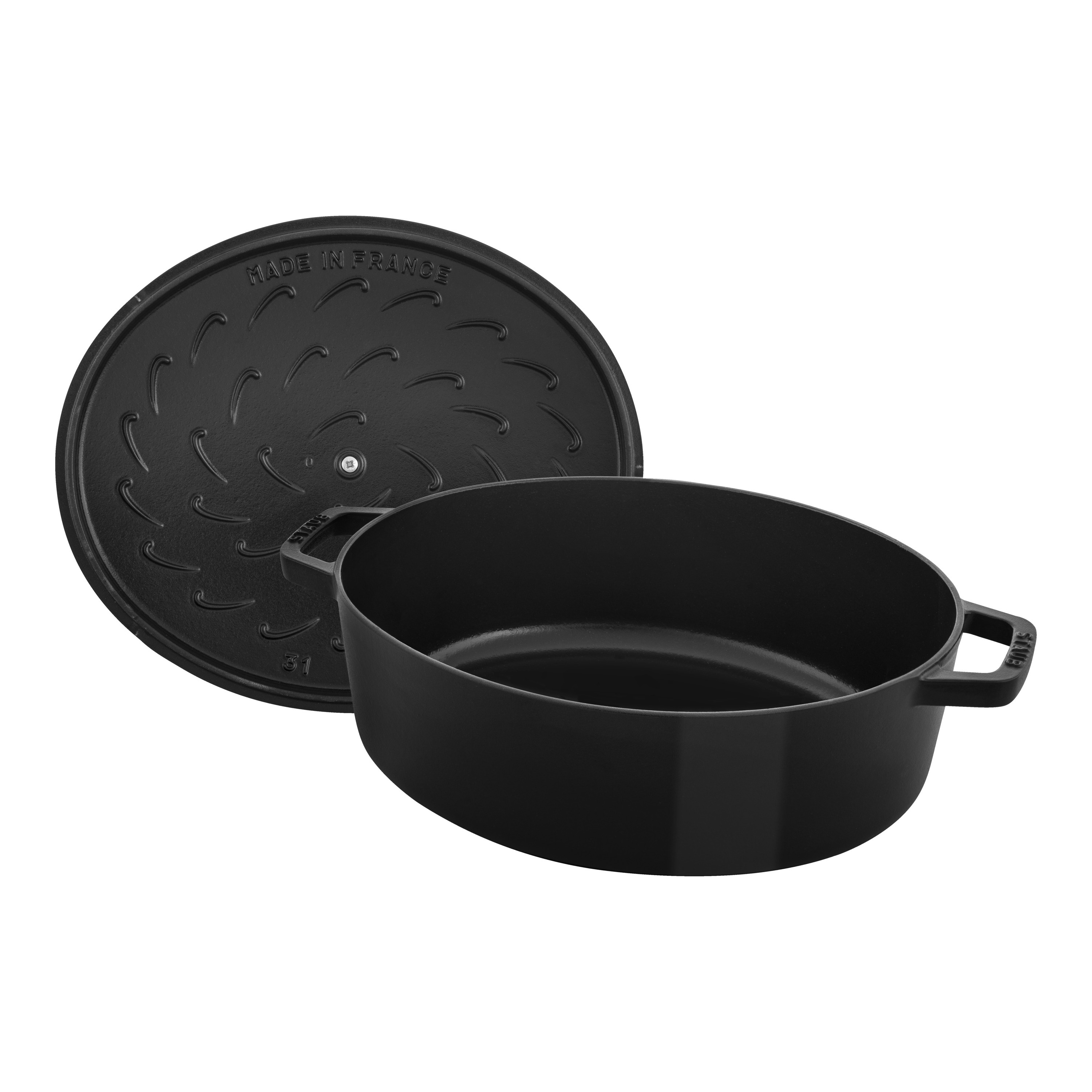 Buy Staub La Cocotte 5.5 l cast iron oval French oven, black