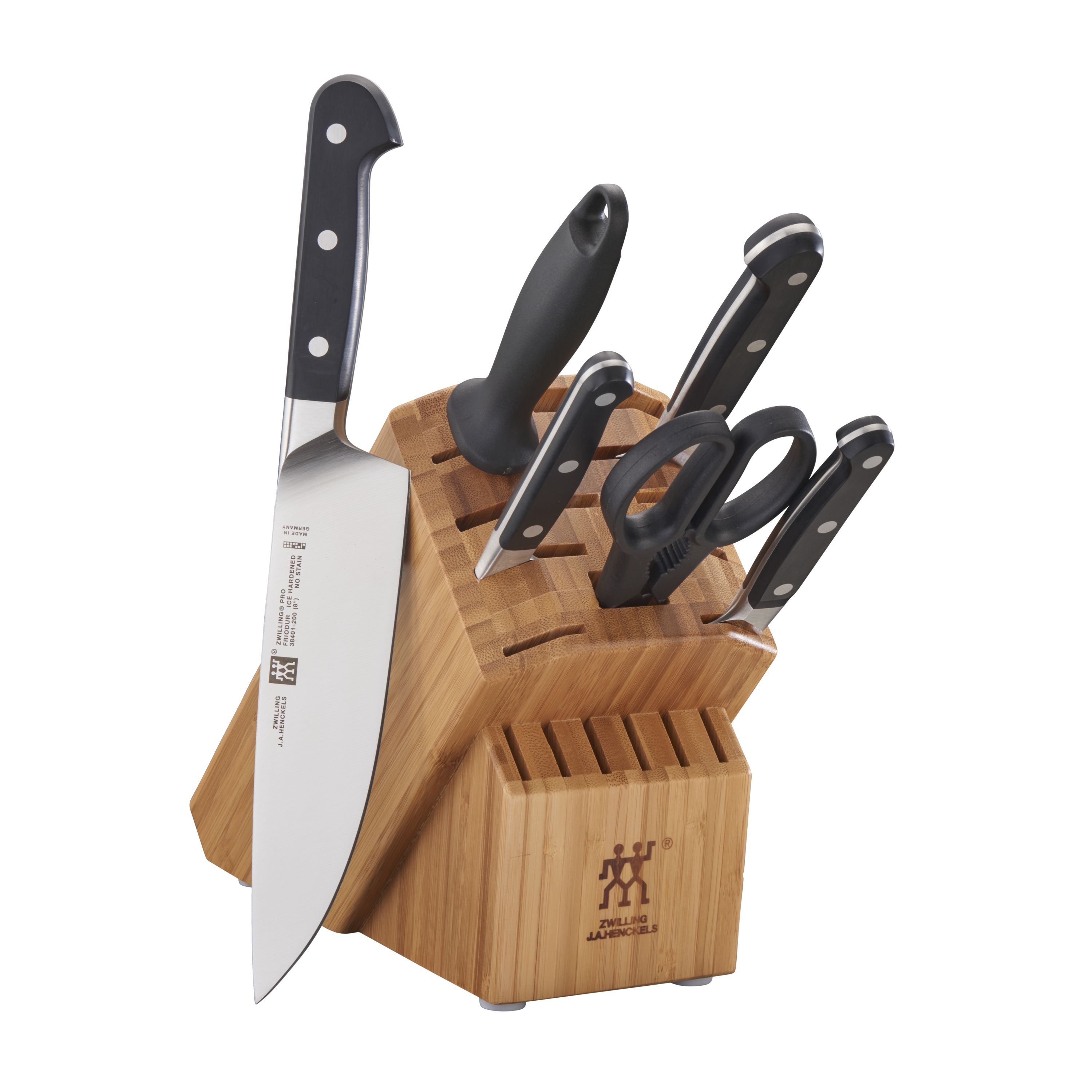 Stainless Damascus 7-Piece Block Set by Zwilling J.A. Henckels