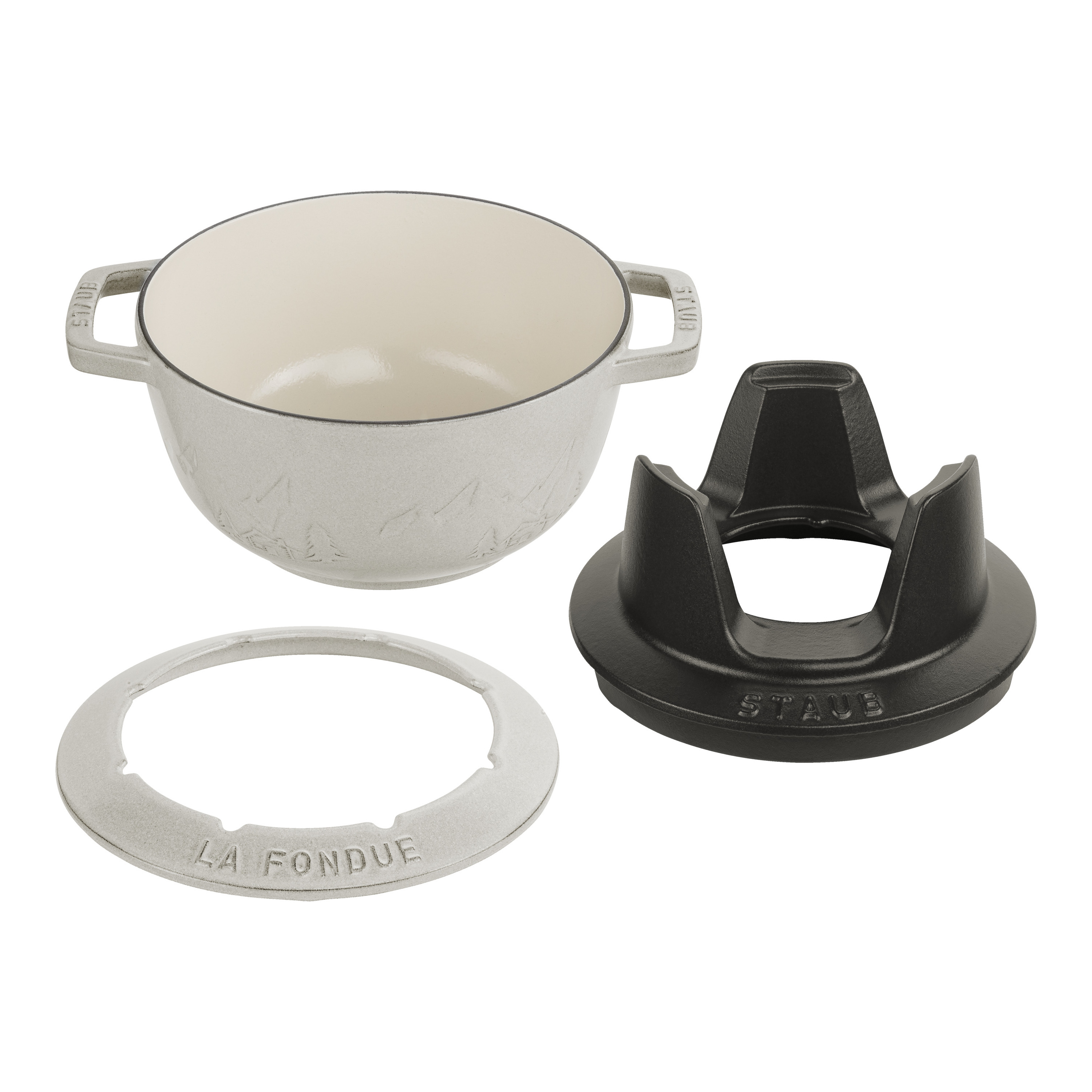 Set Fonduta Staub In Ghisa Con 6 Forchette - Per Fonduta Di Formaggio, Cioccolato E Carne - Usabile Su Tutti I Piani Cottura - Foto 3