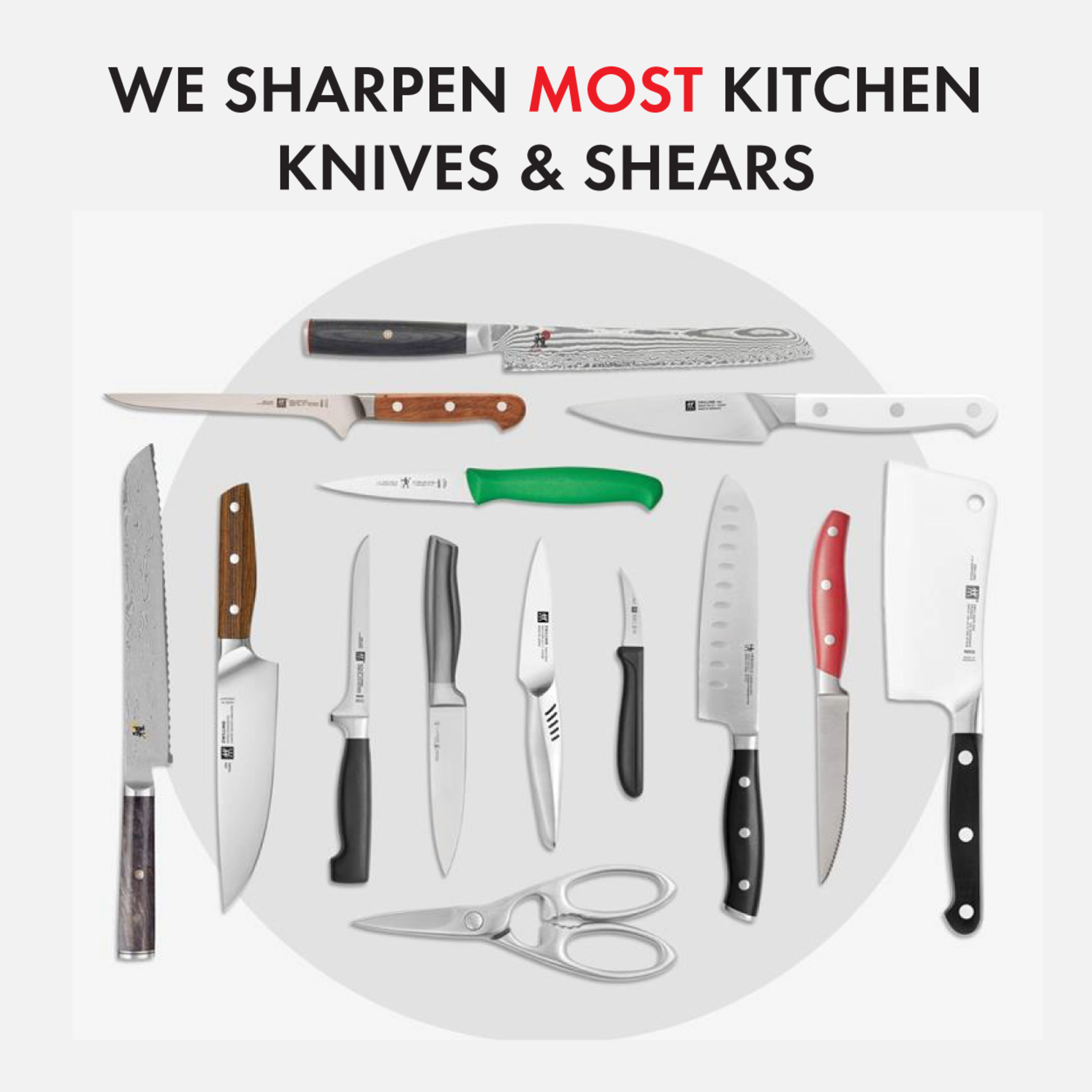 Knife Aid Professional Knife Sharpening by Mail, 5 Knives
