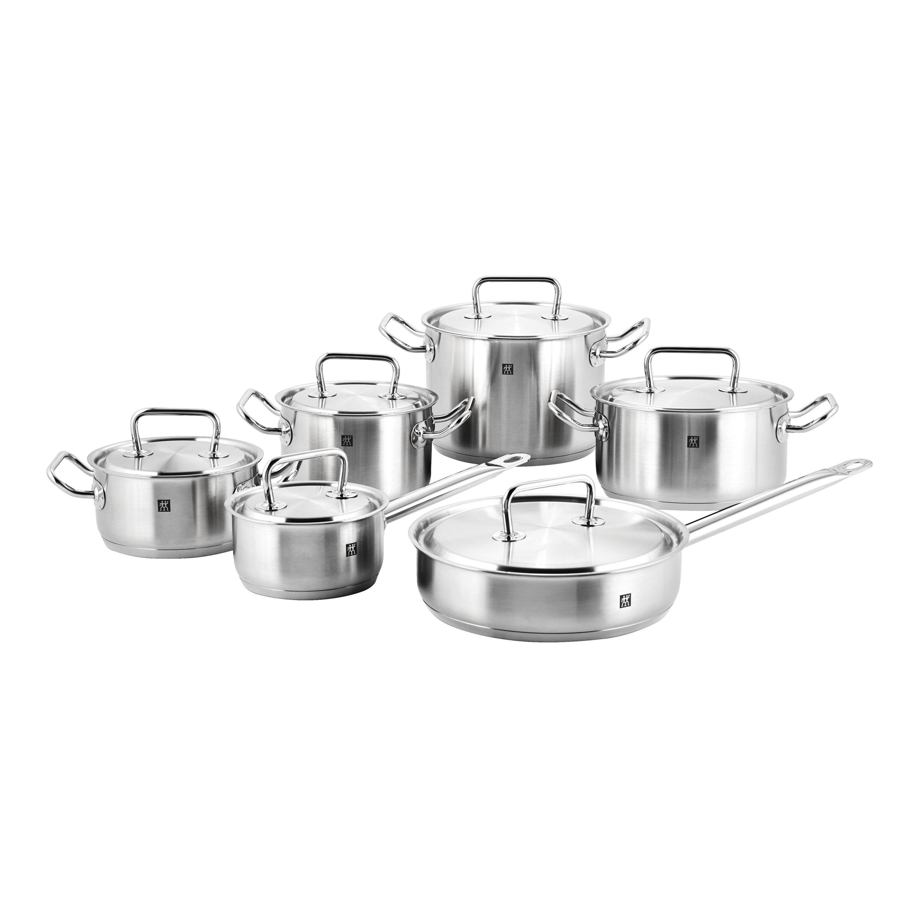 Zwilling Twin Classic, 9pc 18/10 brushed stainless steel cookware set -  Compreforce