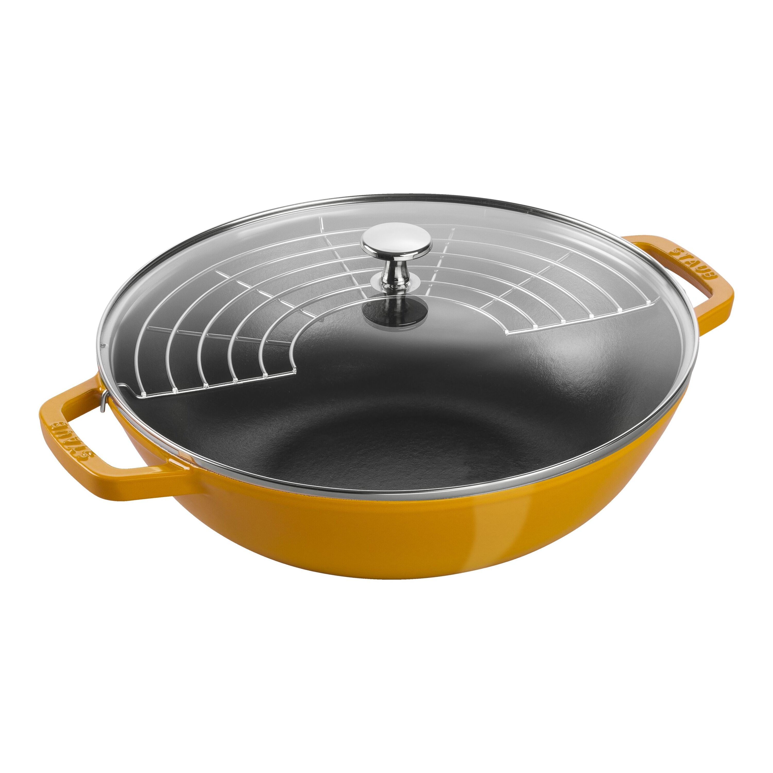 Staub Cast Iron 4.75 qt, Wok, saffron Official ZWILLING Shop