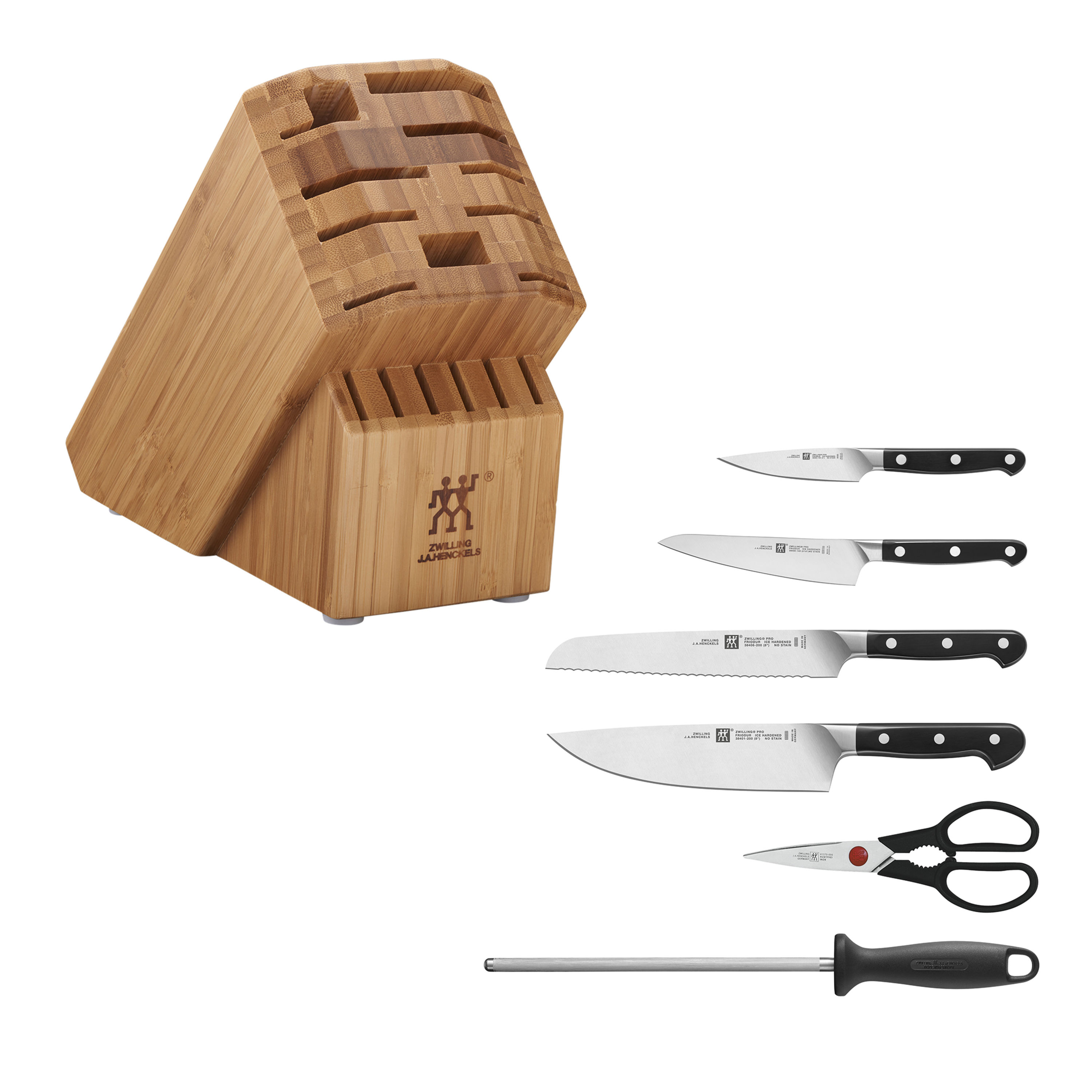 ZWILLING J.A. Henckels Pro 10-Piece Bamboo Block Knife Set + Reviews