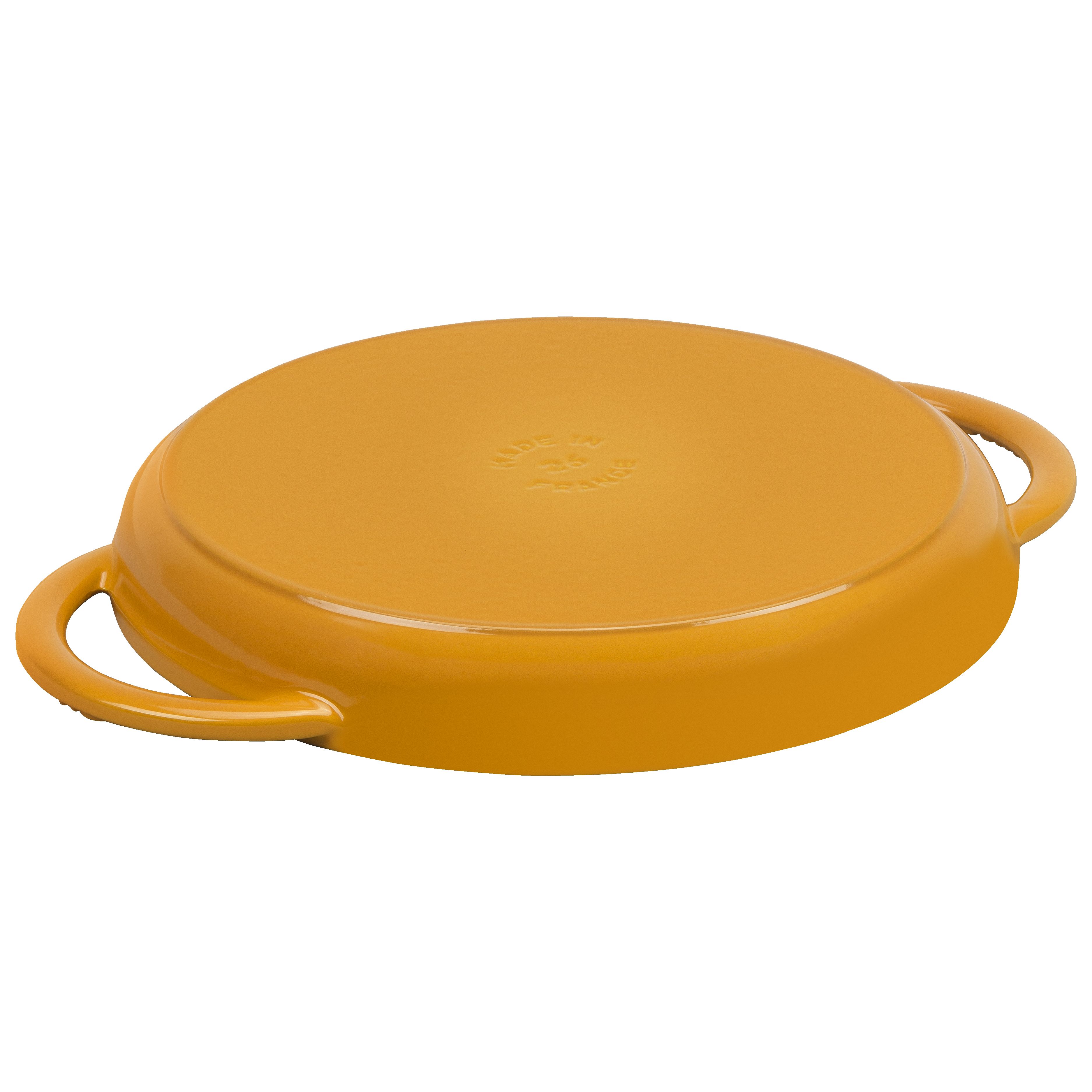Le Chef Enameled Cast Iron Yellow Square Grill Pan 10 1/2-Inch