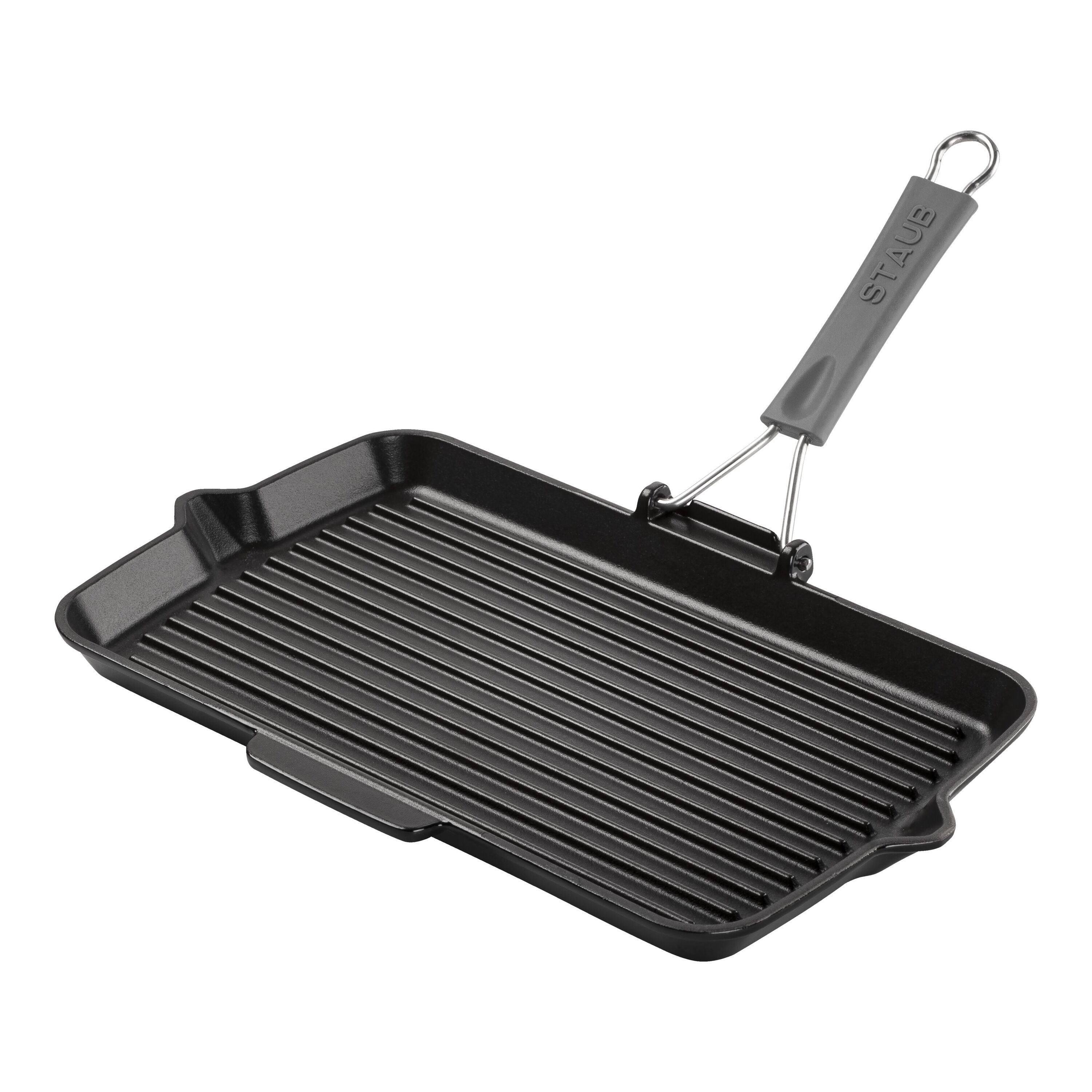Staub Grill Pans Grillpfanne mit Ausgießnase 34 x 21 cm, Gusseisen