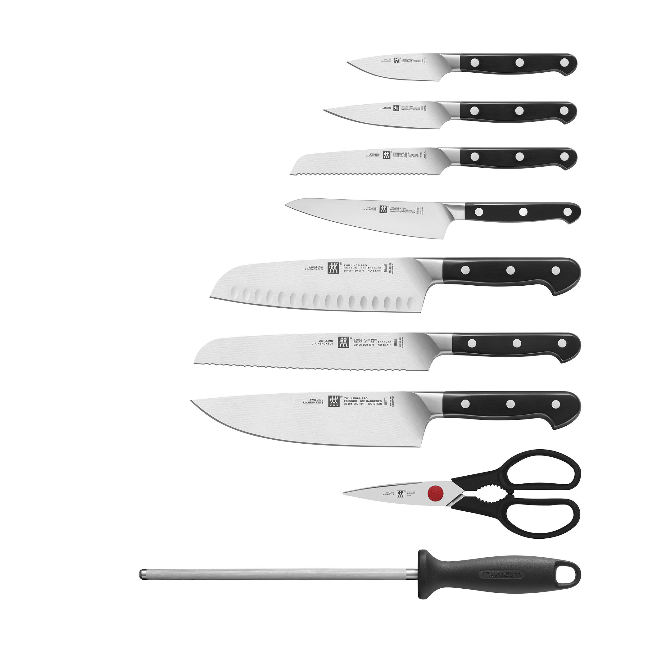 Black 16 Pieces Kitchen Knife Set Dishwasher Safe, Professional