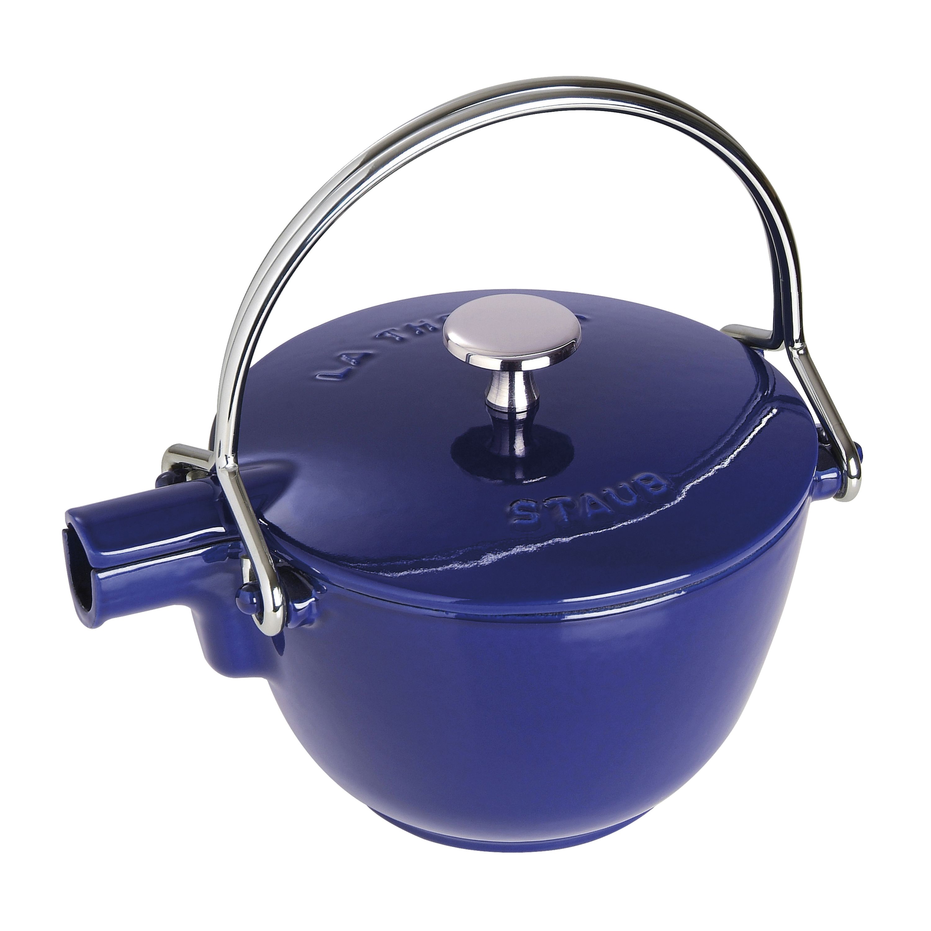 Staub Cast Iron - Tea Kettles 42.5 oz, round, Tea Kettle, dark blue