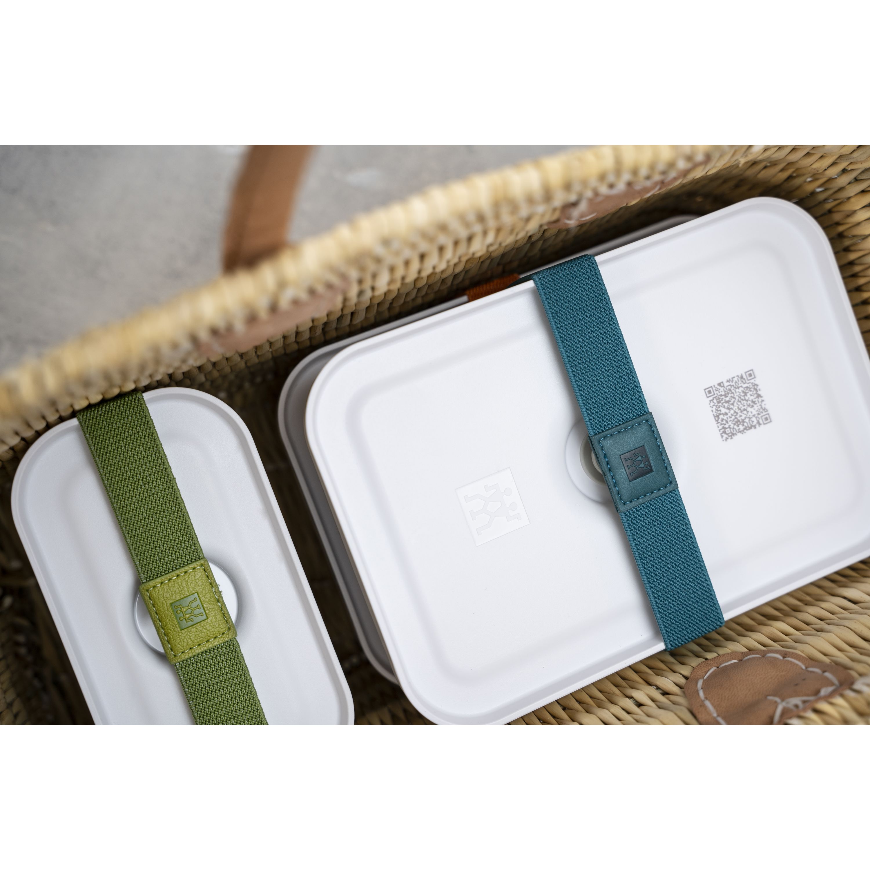 Umami - All-in-1 Bento Box Adult Lunch Box - with Utensils - White, Bamboo  - NEW