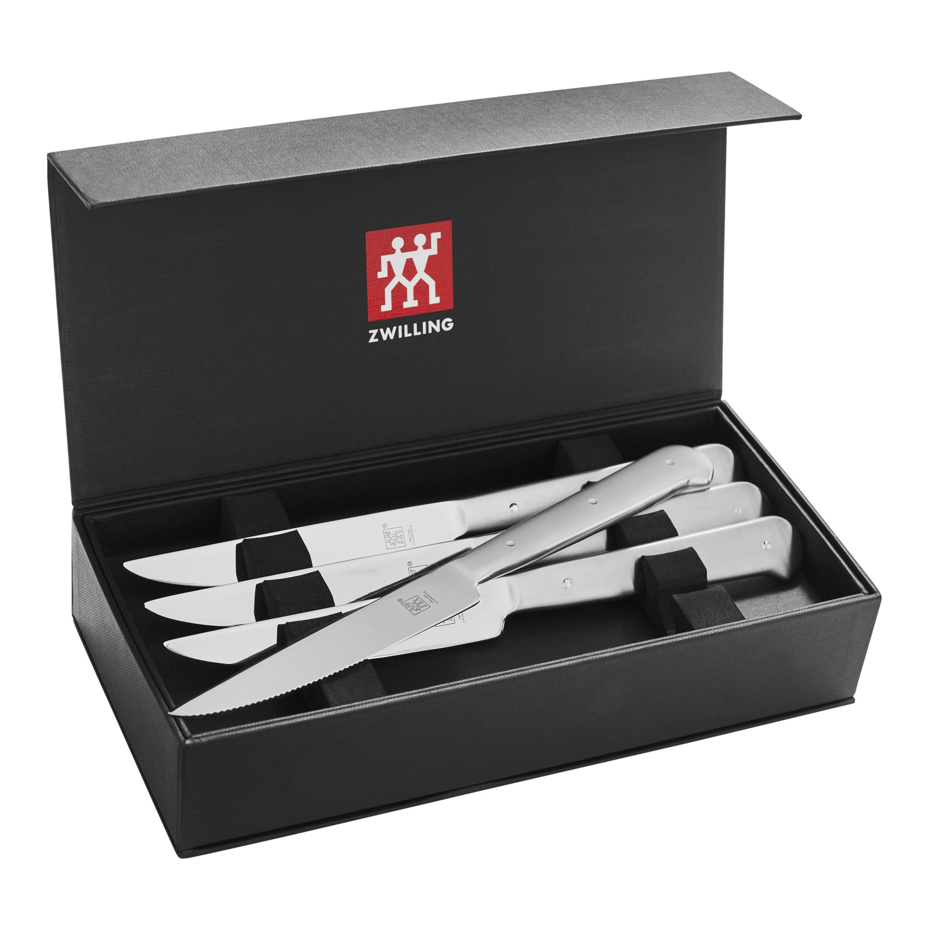 ZWILLING Steak Sets 8-pc, stainless steel Porterhouse Steak Knife Set in  Black Presentation Box