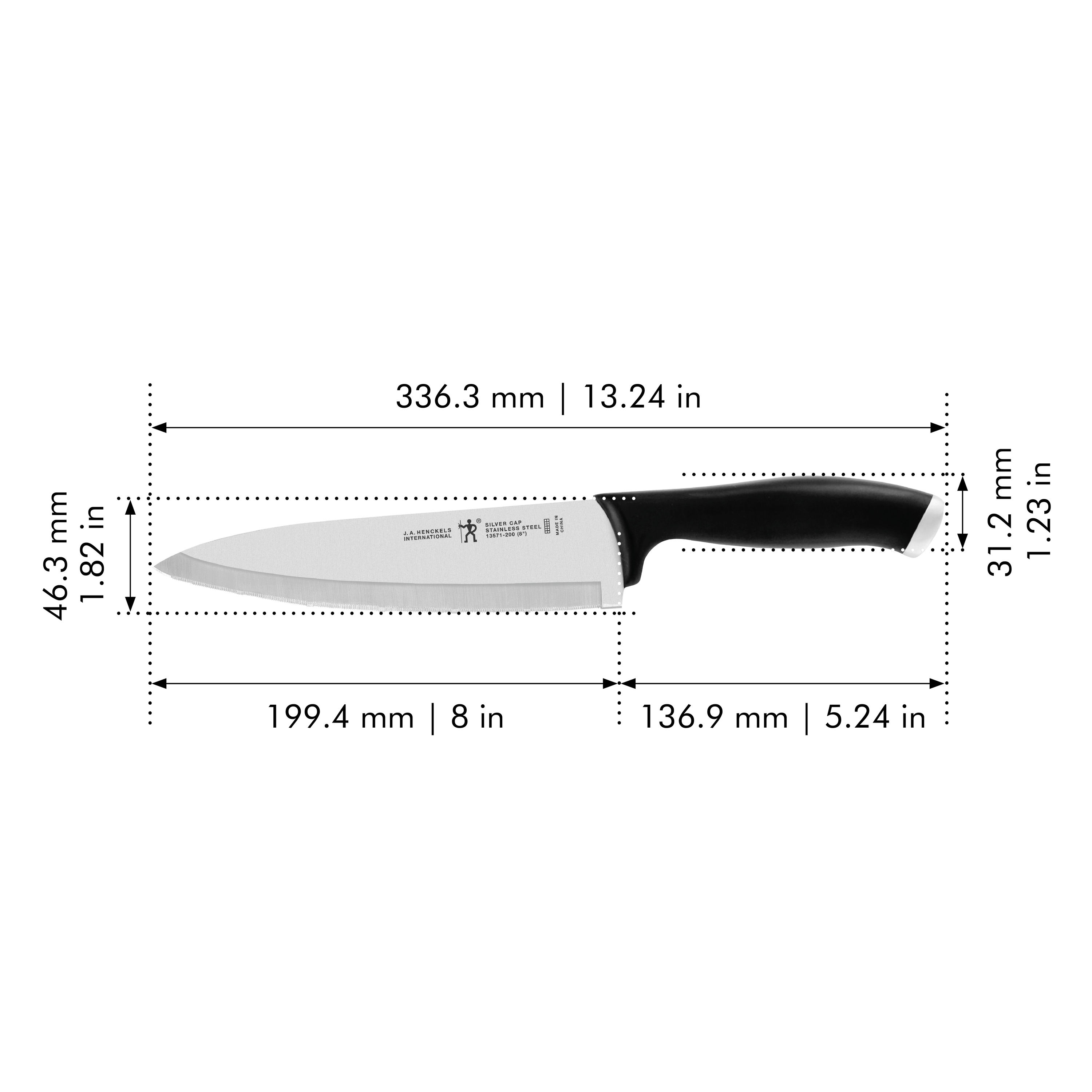 Global 8-Inch Chef's Knife, Size: 8 inch, Silver
