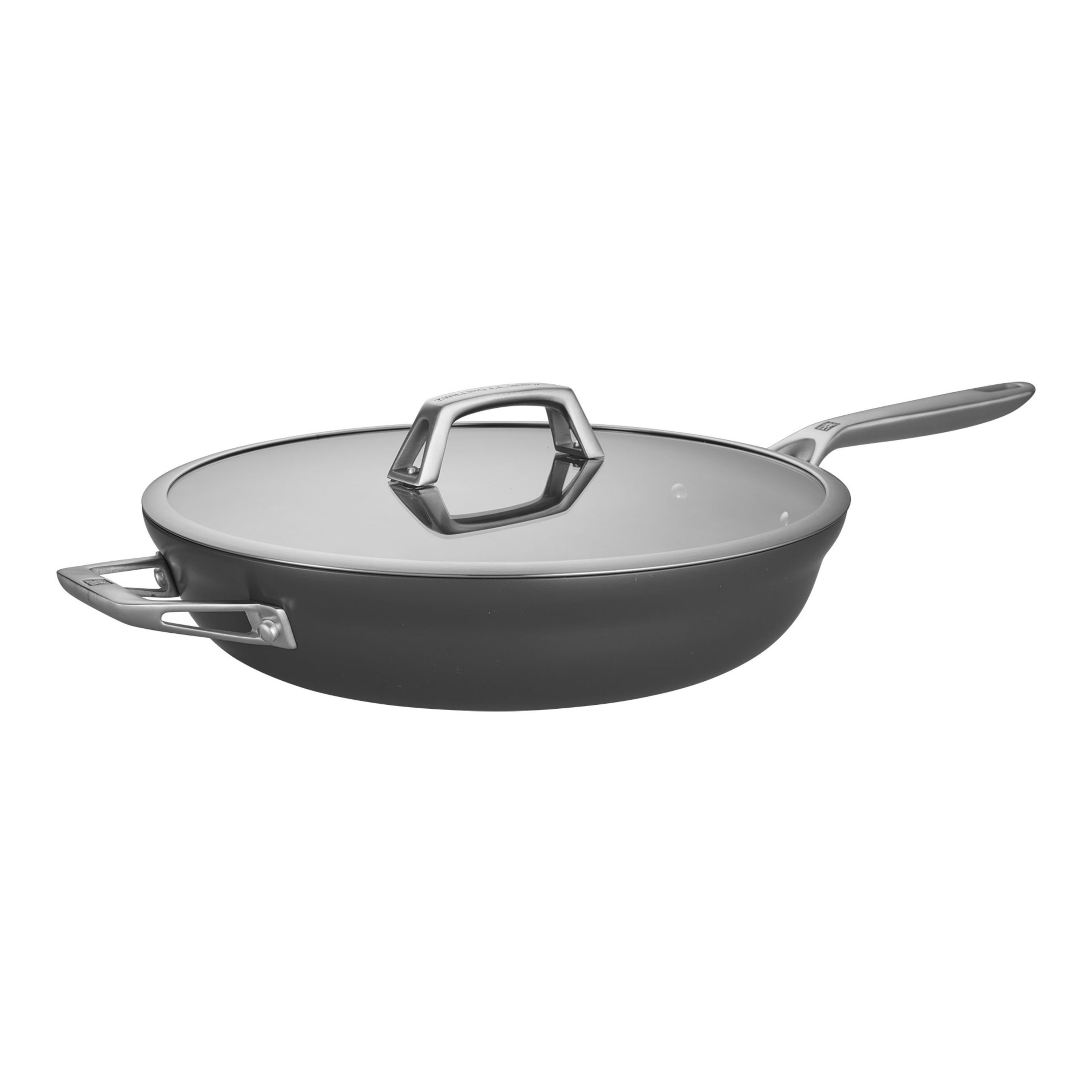 12 Inch Nonstick Deep Frying Pan,5 Qt Non Stick Saute Pan with Lid, Large,  NEW