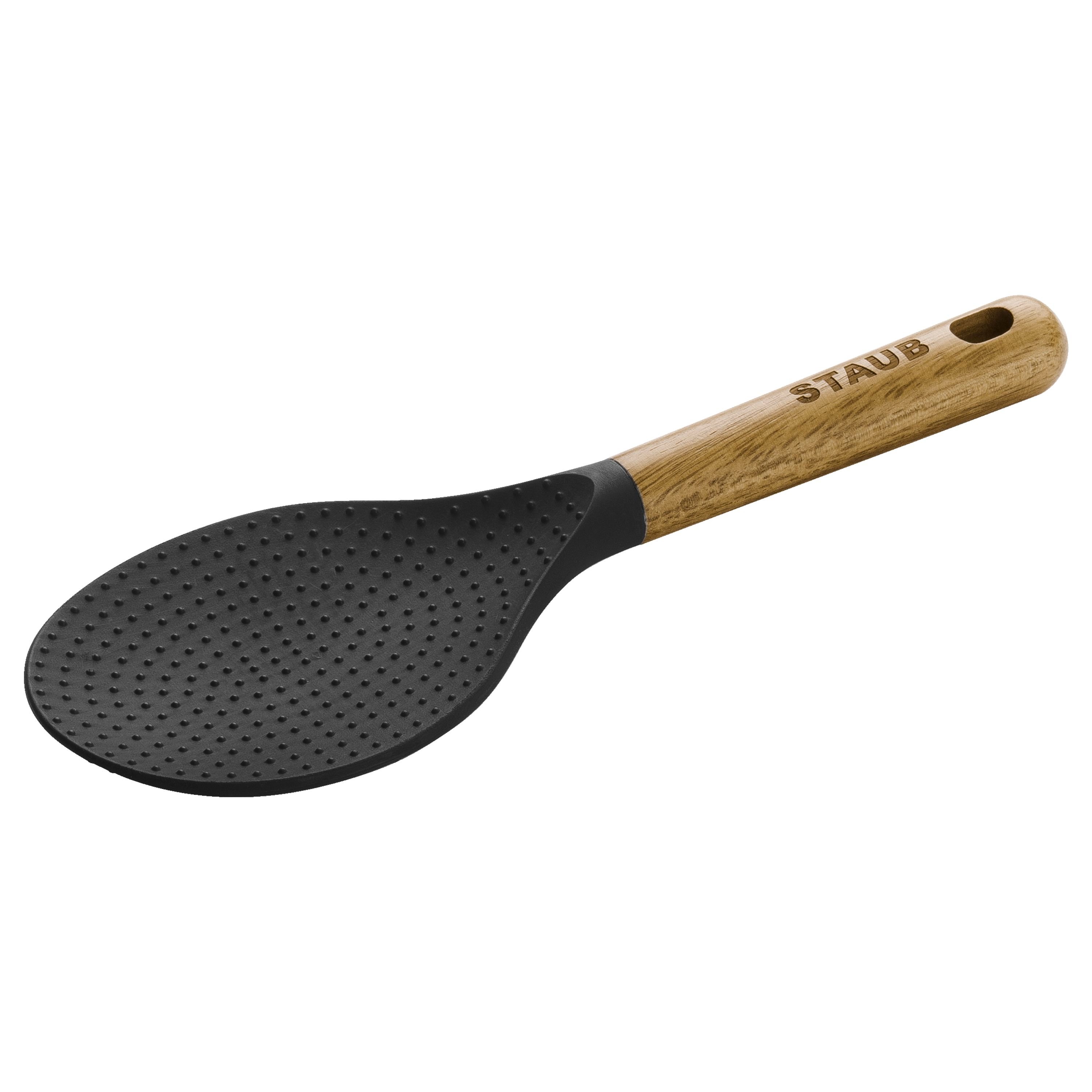 Silicone Rice Paddle grey Hygienic Rice Paddle Spoon with Hole for Home Kitchen 