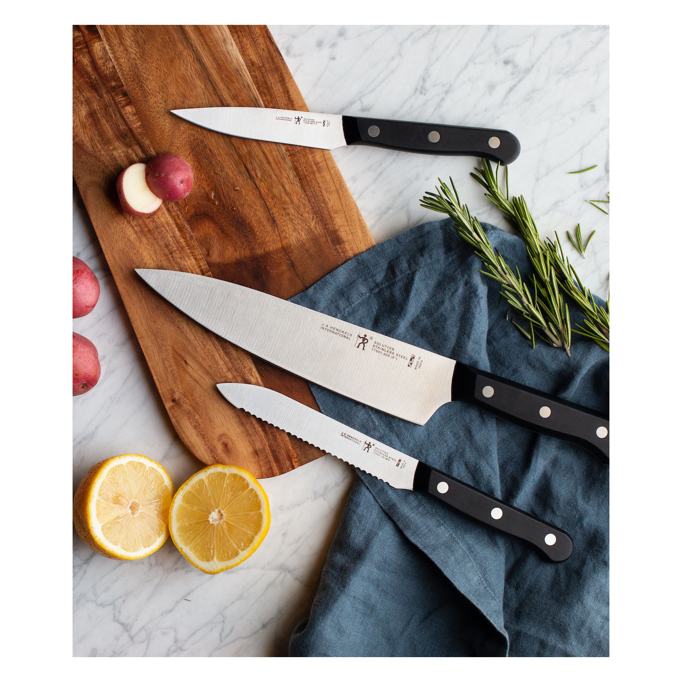 Emeril Lagasse 8 Stainless Steel Steak Knife Set Stamped Kitchen Knives  Cutlery
