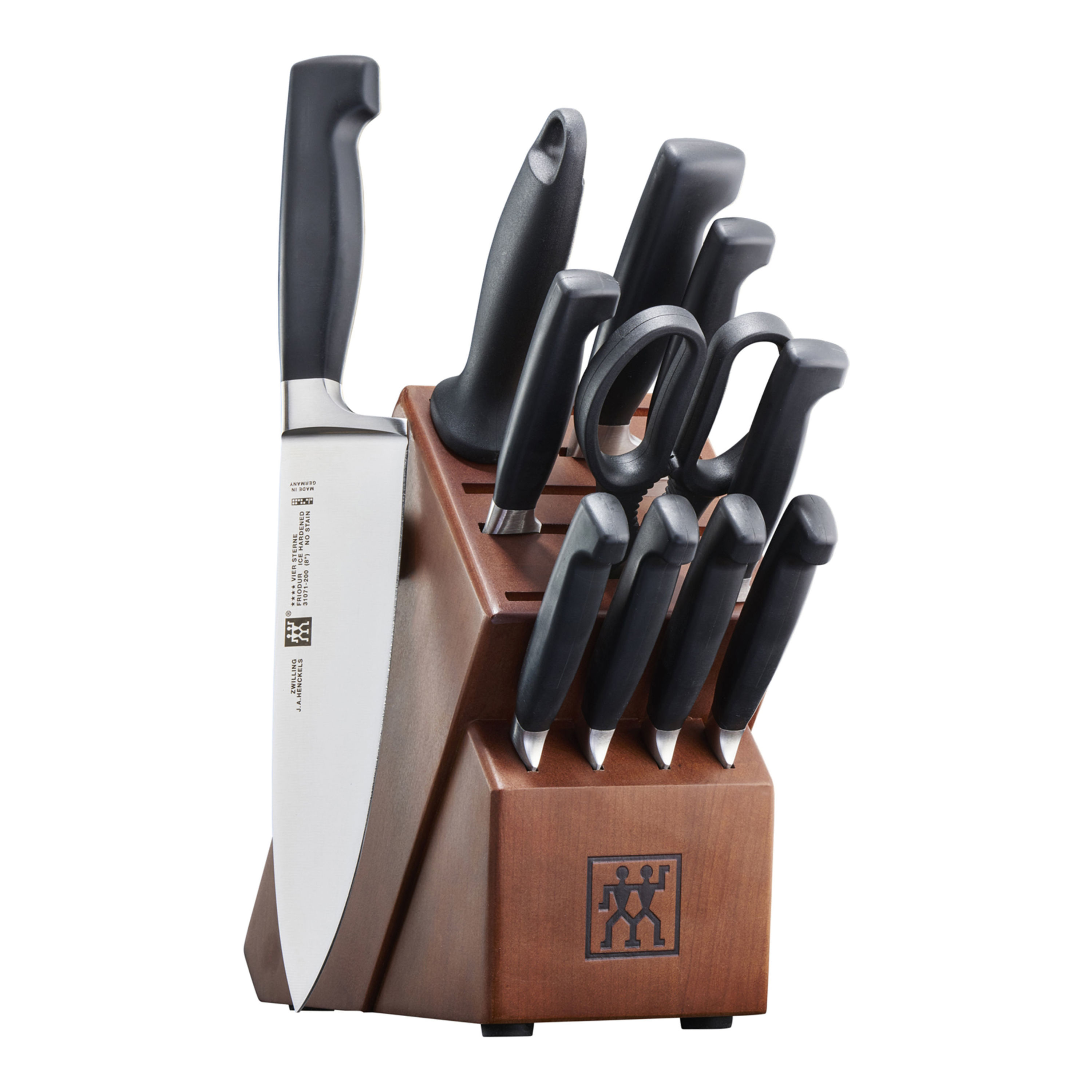 Zwilling Henckels International Solution 12-pc Knife Block Set - Stainless  Steel Blades, Plastic Handles, Dishwasher Safe - Includes Steak Knives &  Shears in the Cutlery department at