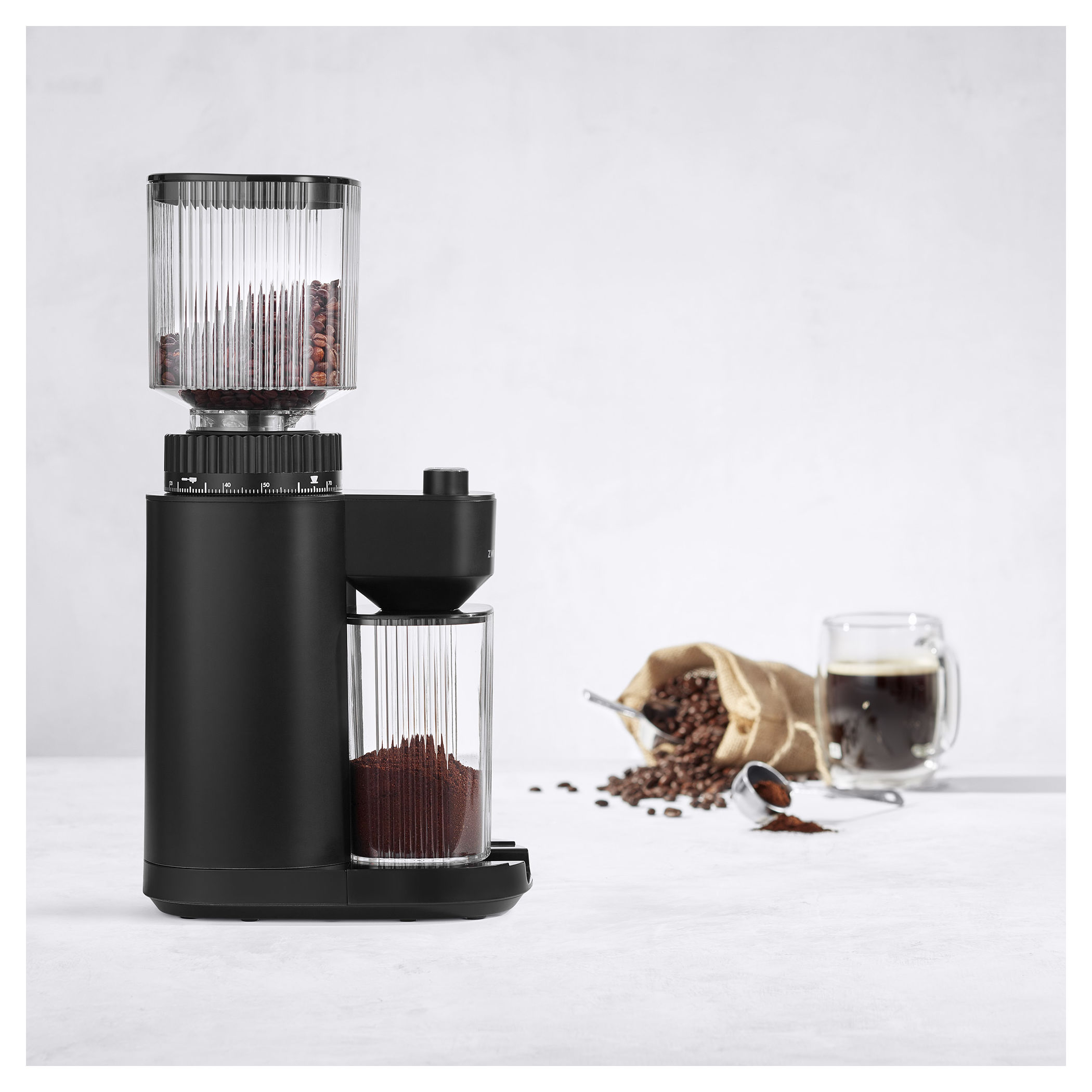 ZWILLING Enfinigy Burr Coffee Grinder Electric, 140 Coffee Grinding Options  from Espresso to Drip Coffee, Black