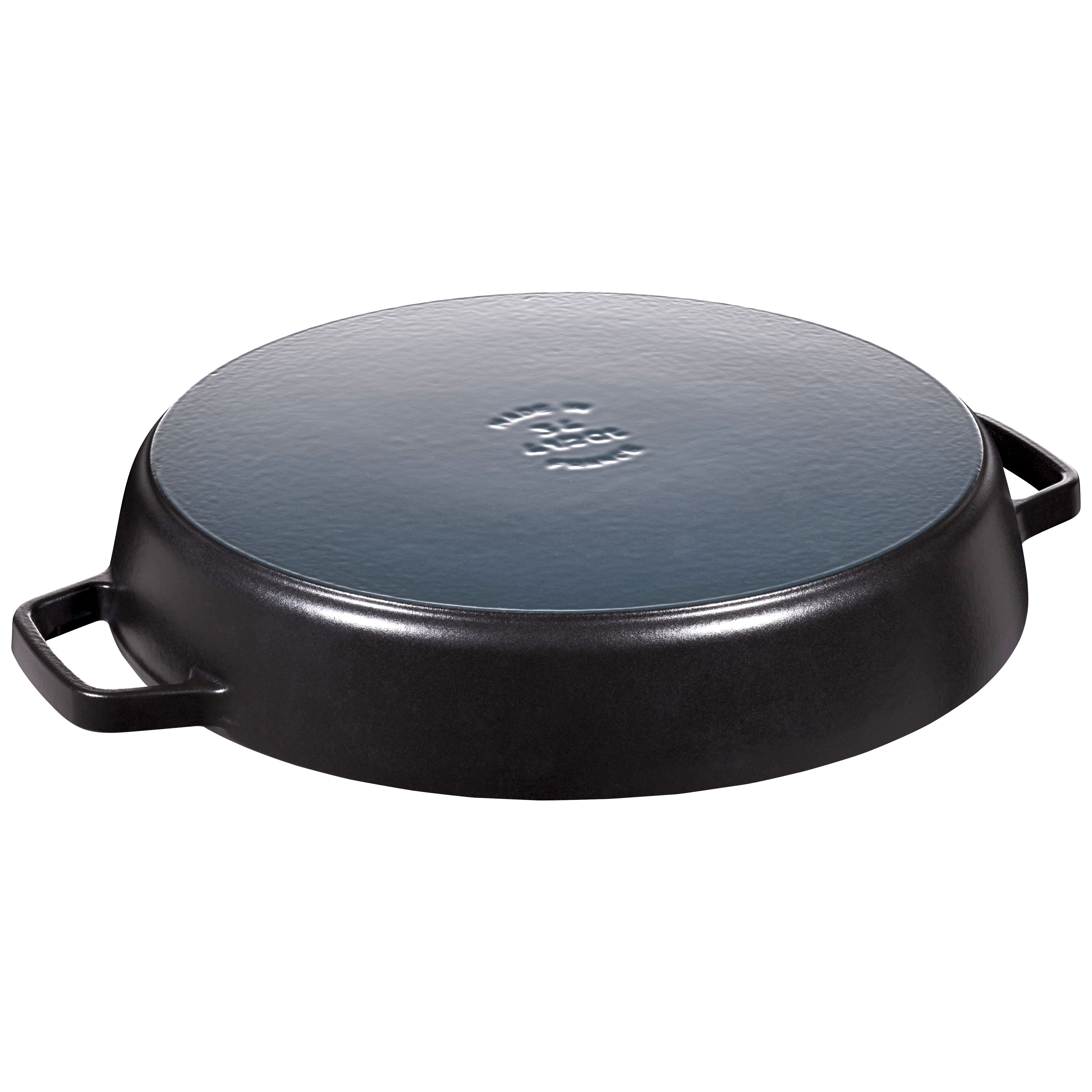 Valor 12 Galaxy Blue Enameled Cast Iron Skillet with Helper Handle