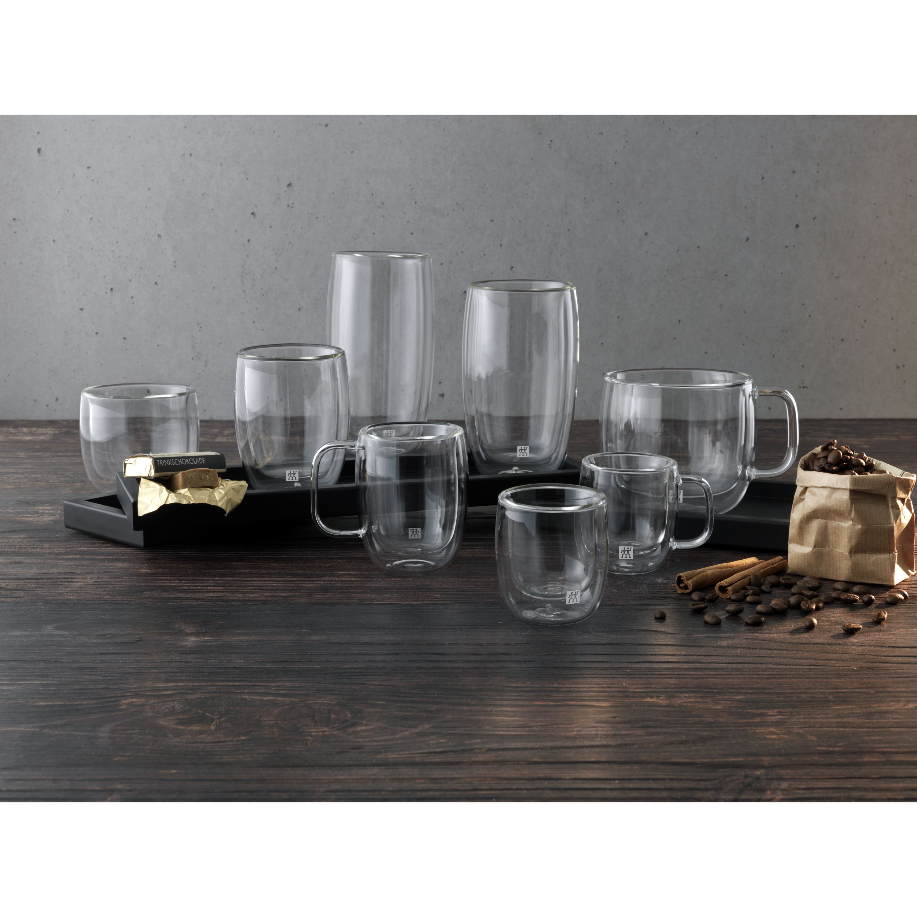 Zwilling Sorrento Double Wall Latte Glass & Straw Set