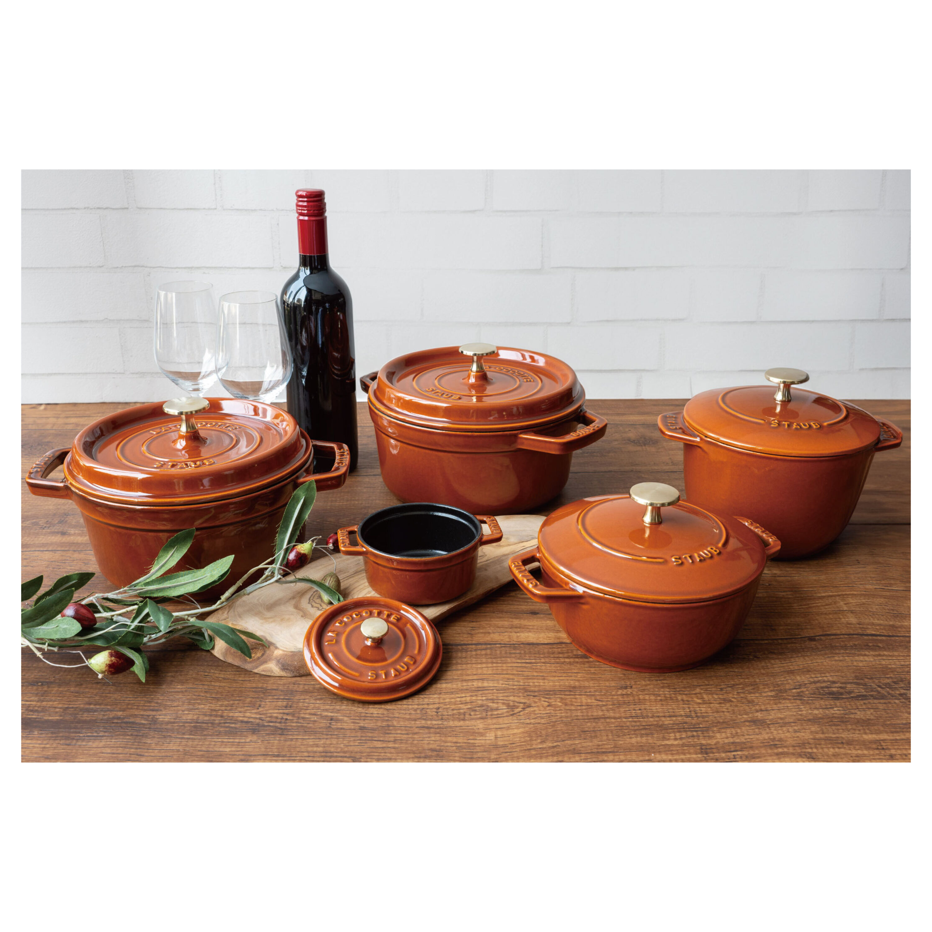 Staub Cast Iron 5.5-Quart Round Cocotte - Burnt Orange