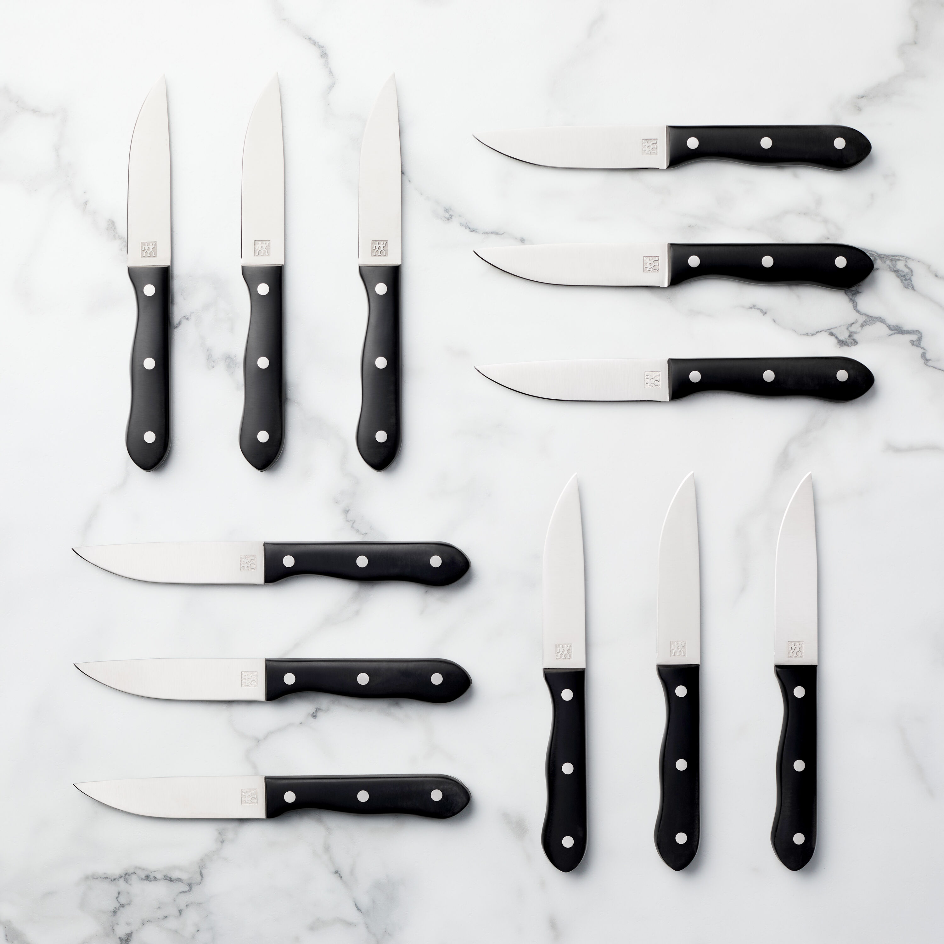 Buy ZWILLING 12-pc, Fine Edge Steak Knife Set With Black ABS