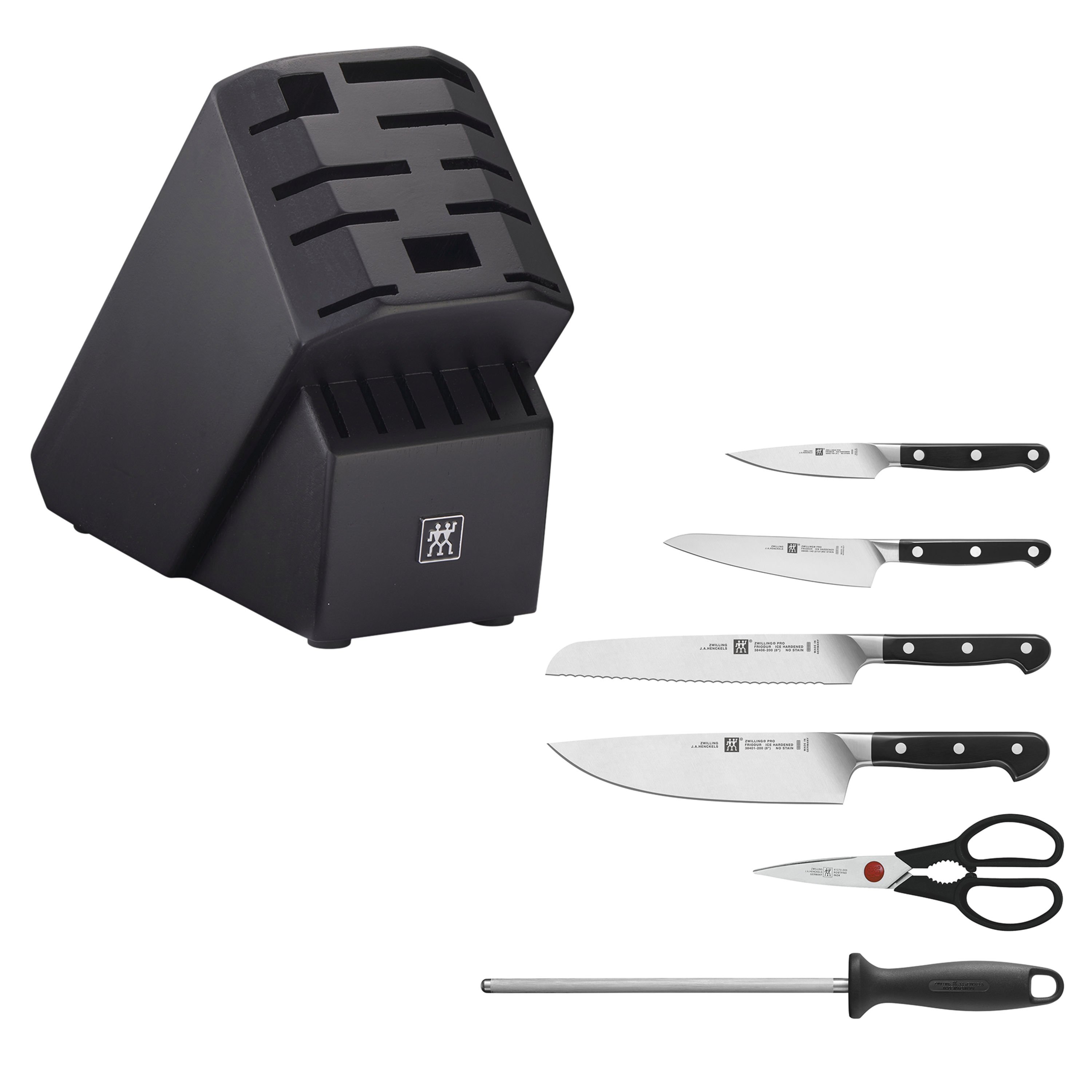 Zwilling ZWILLING Pro Knife Block Set With Forged Steak Knives - Black