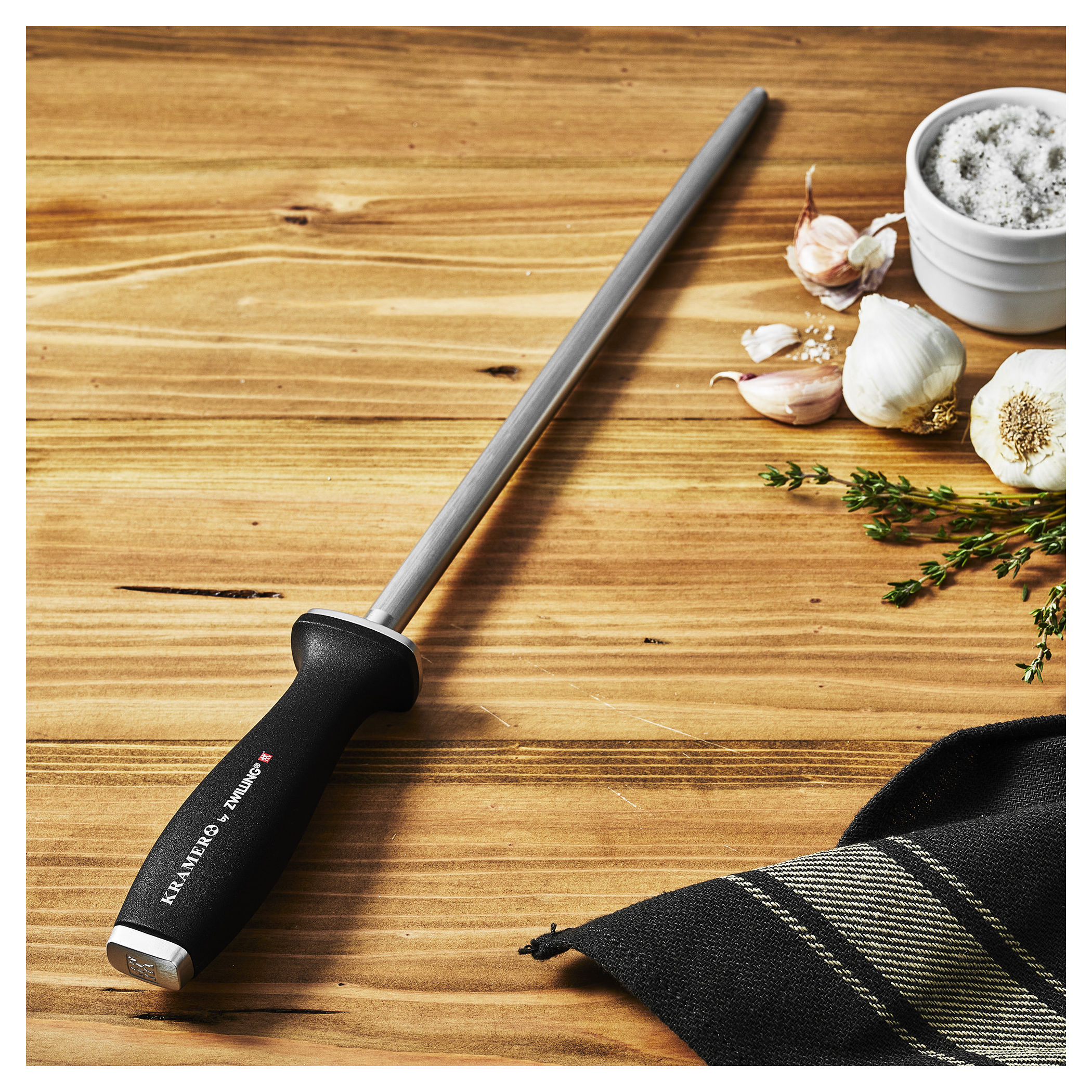 Efficient 12 Inch Honing Steel Sharpening Rod Knife Sharpener Steel For  Kitchen Knives High Hardness, Honing Rod With Gift Box