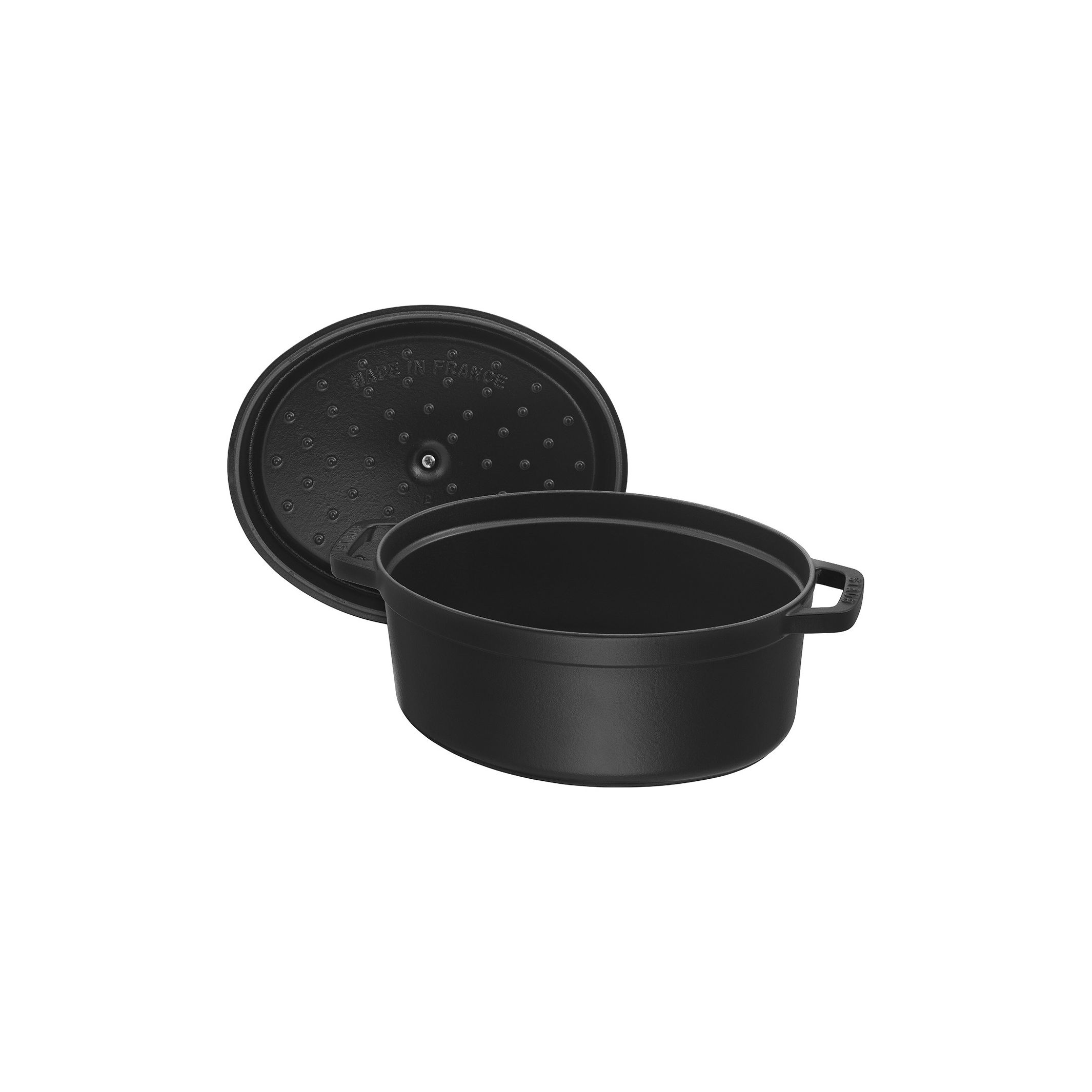 8 qt. Oval Non-Stick Cast Iron Dutch Oven in Black with Lid VS-ZTO-37-BK -  The Home Depot