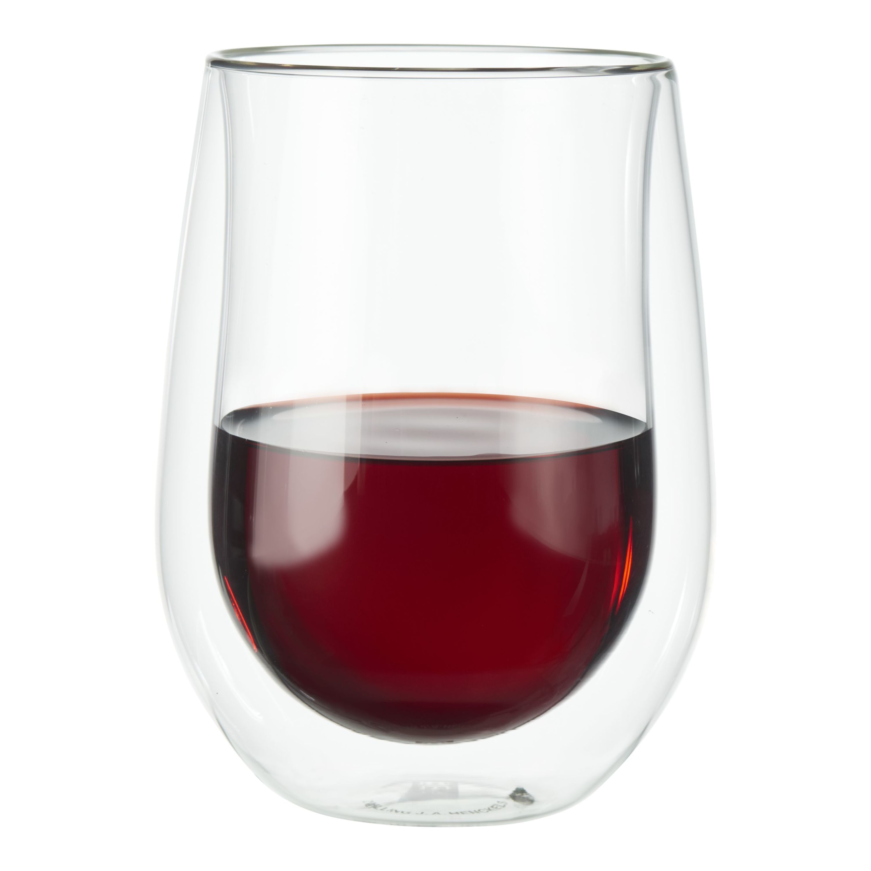 ZWILLING Sorrento Double Wall Glassware 12-oz / 2-pc Stemless red wine  glass set
