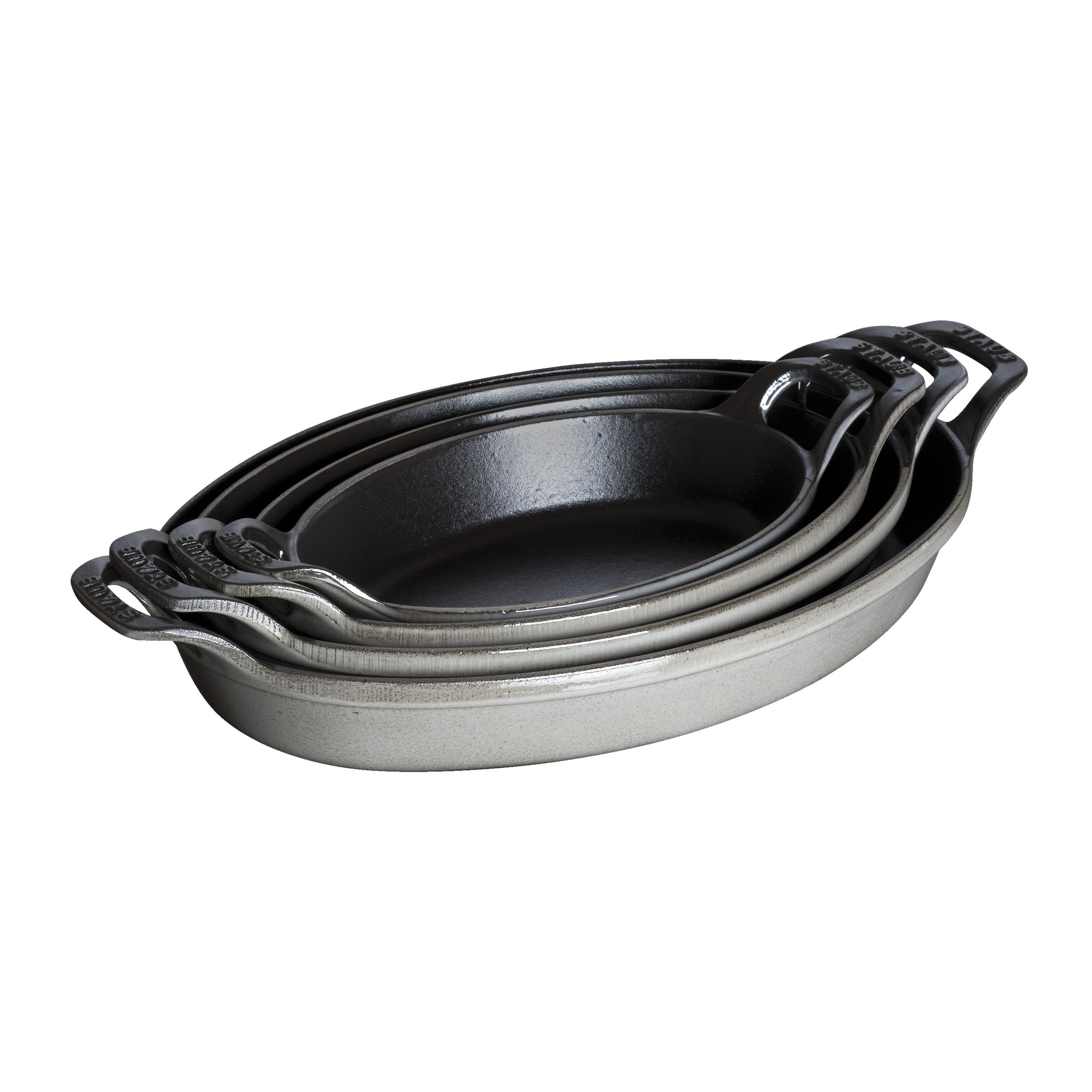 Staub Cast Iron | 12.5-inch, Oval, Baking Dish, Black Matte