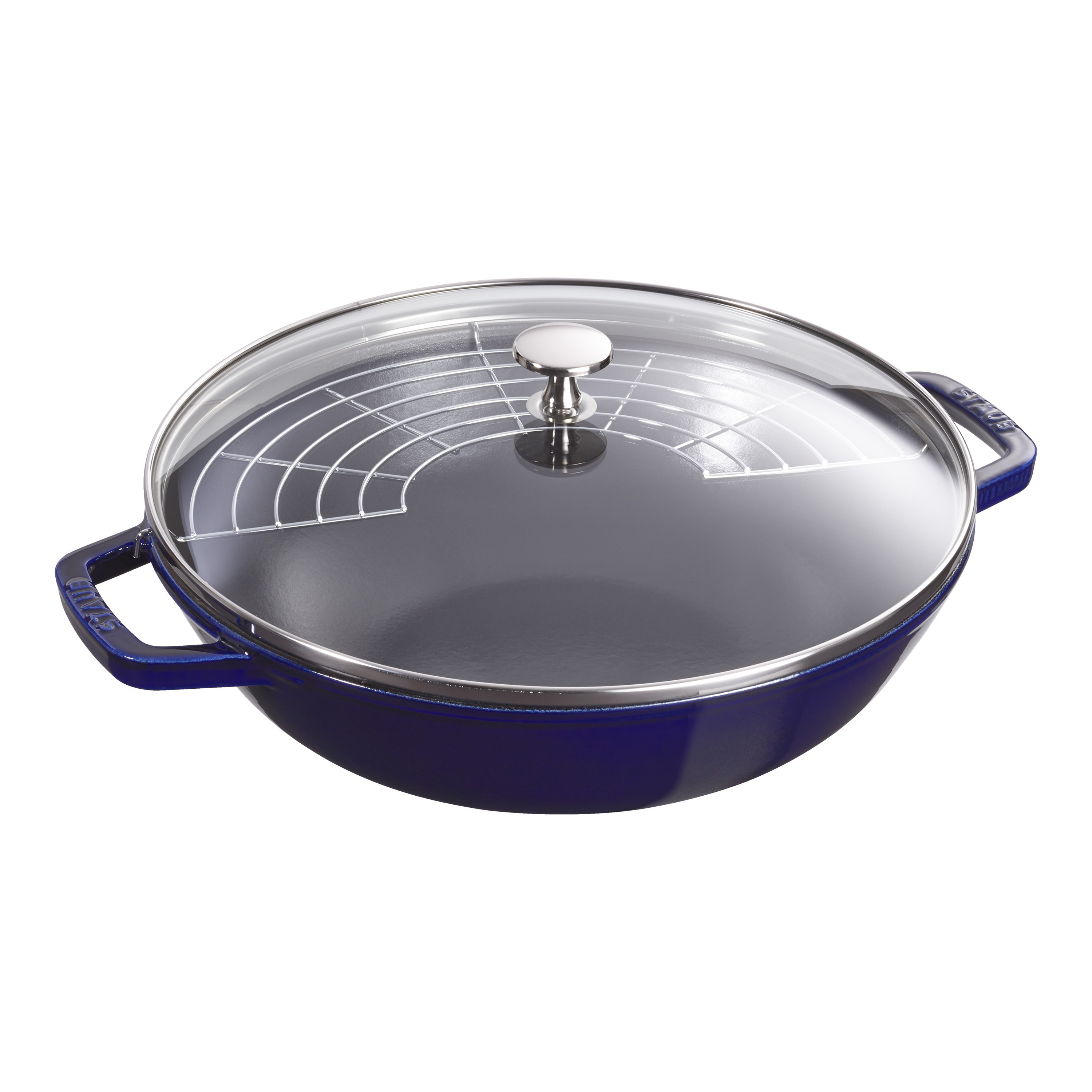 Buy Staub Cast Iron Woks/ Perfect Pans Wok with glass lid