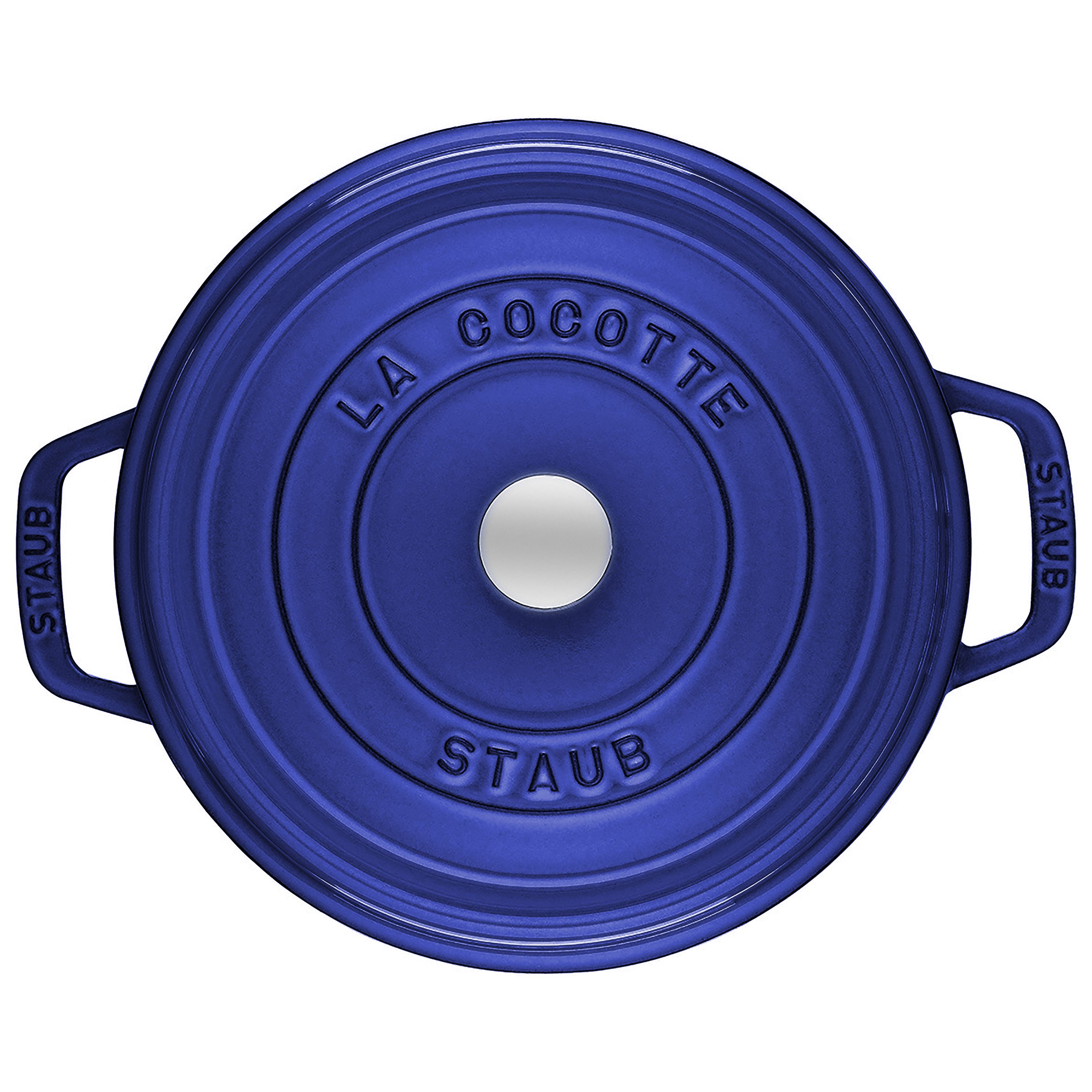 Staub 1102691 Cast Iron 5.5 QT Round Cocotte Dark Blue for sale online