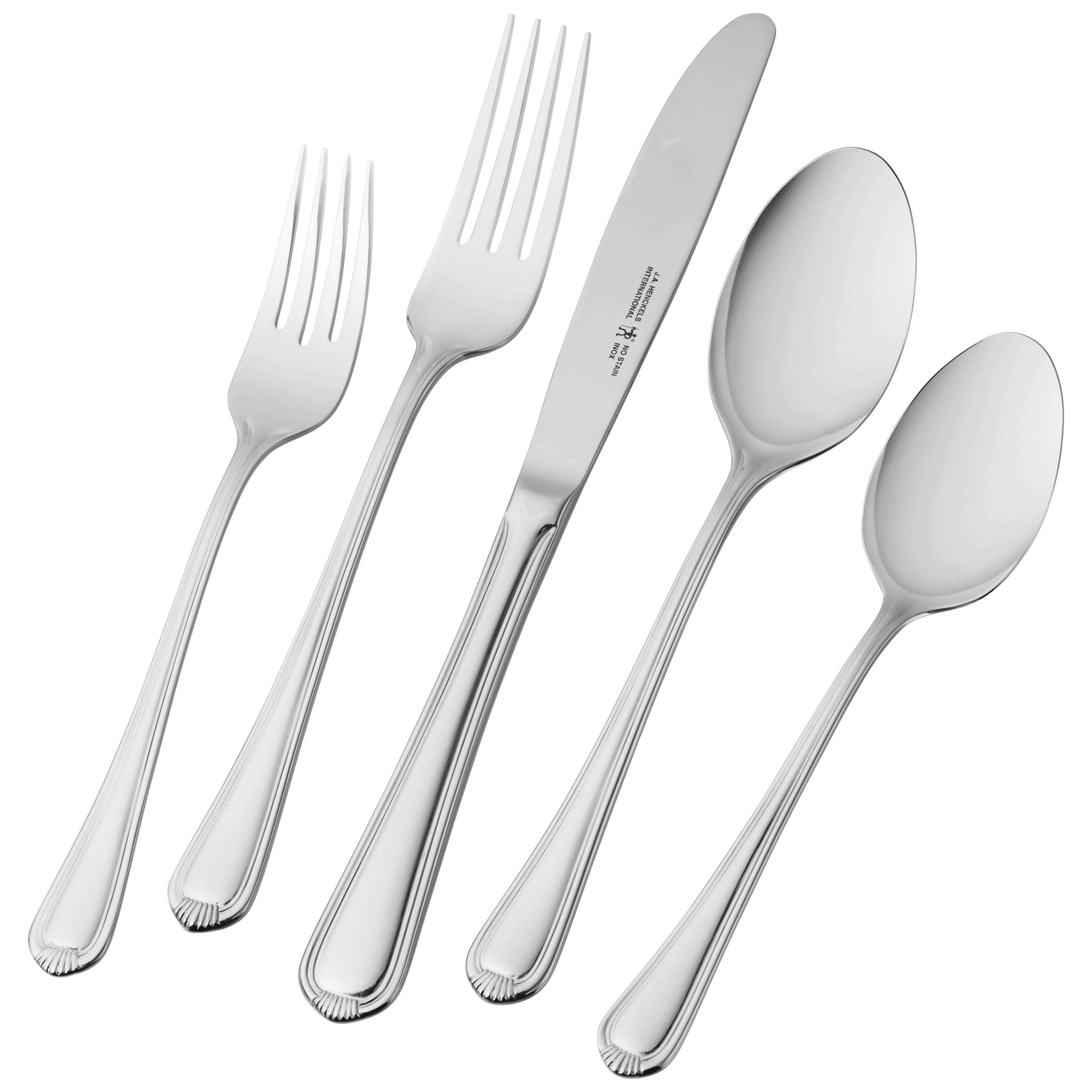 White and Gold 8 Pieces Flatware Sets Shiny 18/10 Stainless Steel