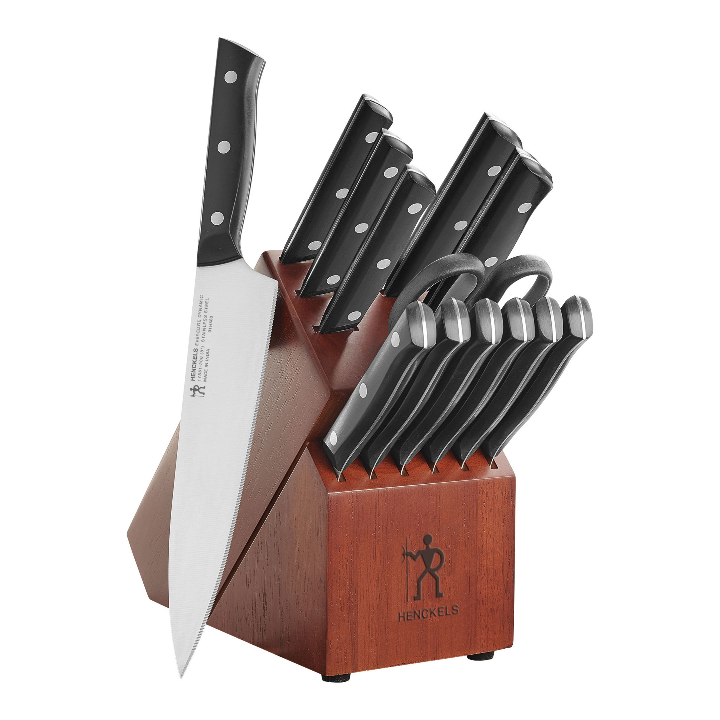  HENCKELS Premium Quality 20-Piece Knife Set with Block,  Razor-Sharp, German Engineered Knife Informed by over 100 Years of  Masterful Knife Making, Lightweight and Strong, Dark Brown: Home & Kitchen