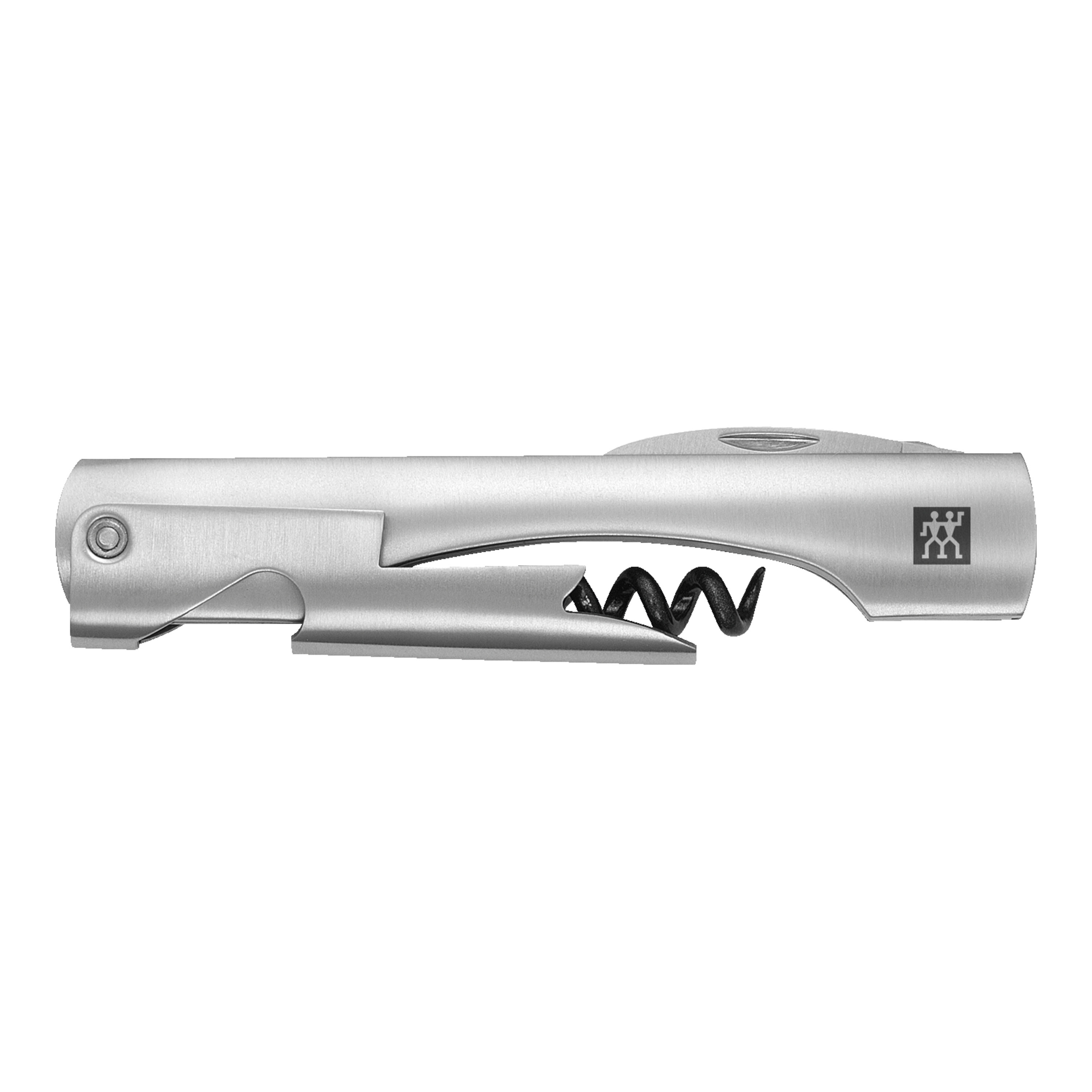 ZWILLING Sommelier Waiter's Corkscrew Knife - Silver, 3-in-1 With Foil Cutter & Bottle Opener