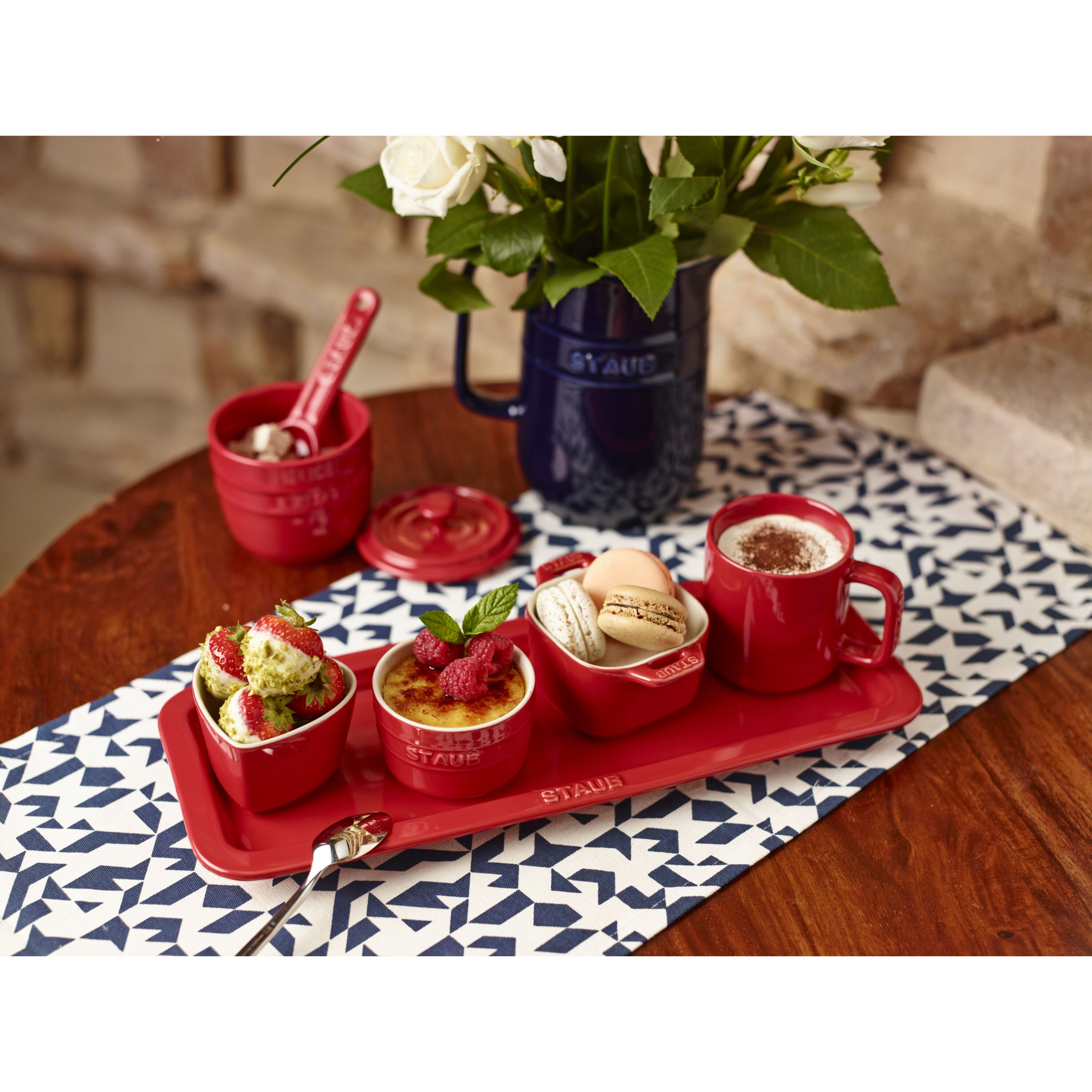 STAUB モーニングセット　マグ　ピッチャー　サンドイッチトレー　シュガー STAUB モーニングセット マグ ピッチャー サンドイッチトレー シュガー